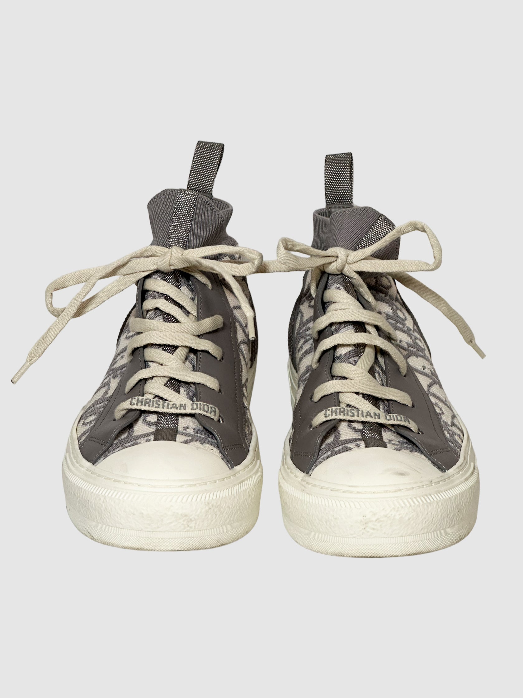 Christian Dior Monogram High Top Sneakers - Size 39