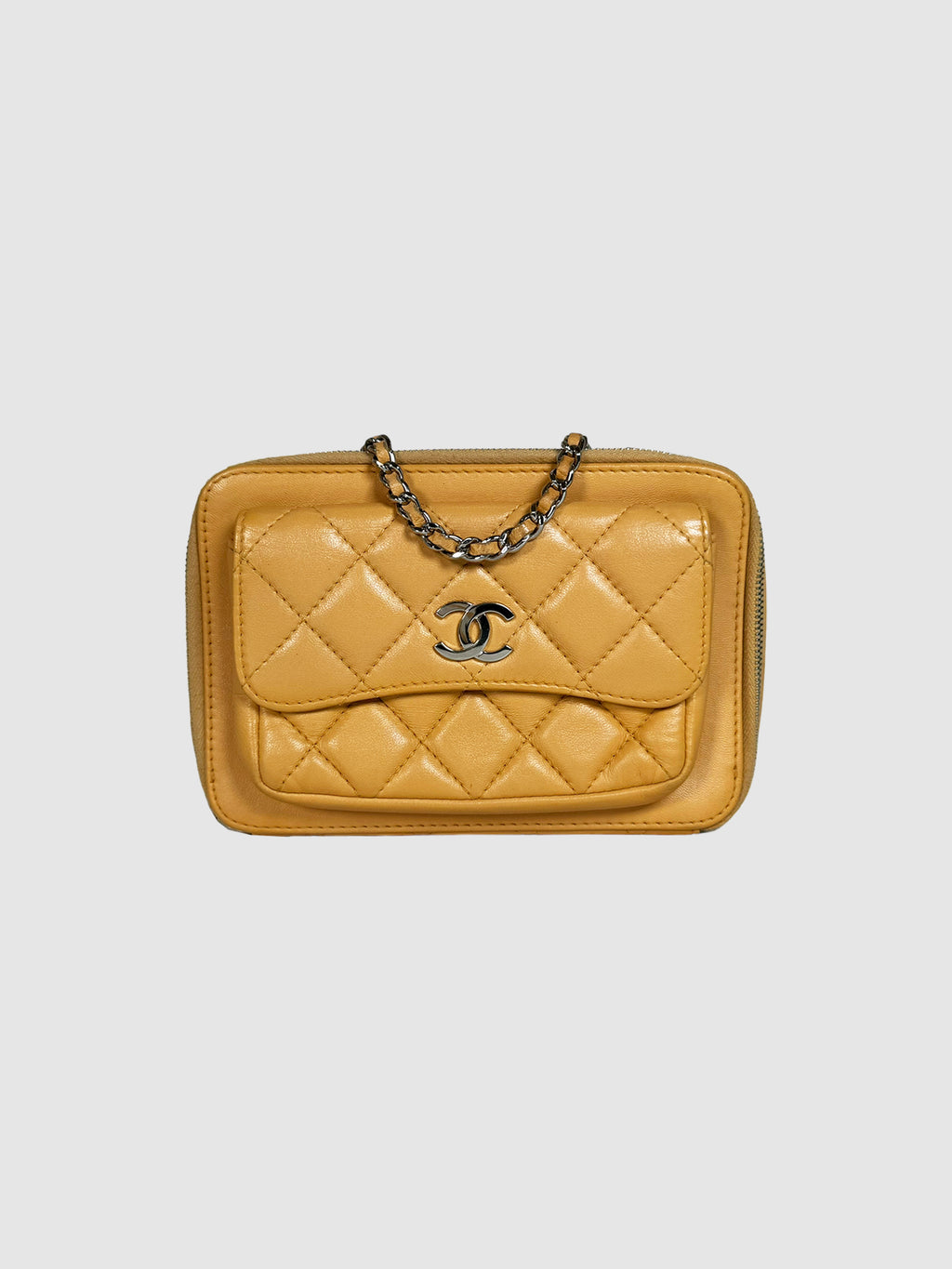 Chanel Mini Box Bag in Yellow Leather
