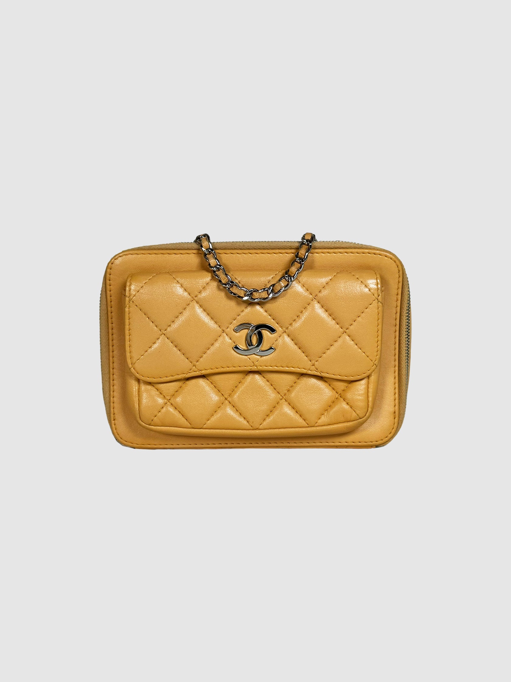 Chanel Mini Box Bag in Yellow Leather
