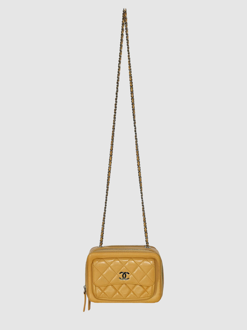 Chanel Mini Box Bag in Yellow Leather