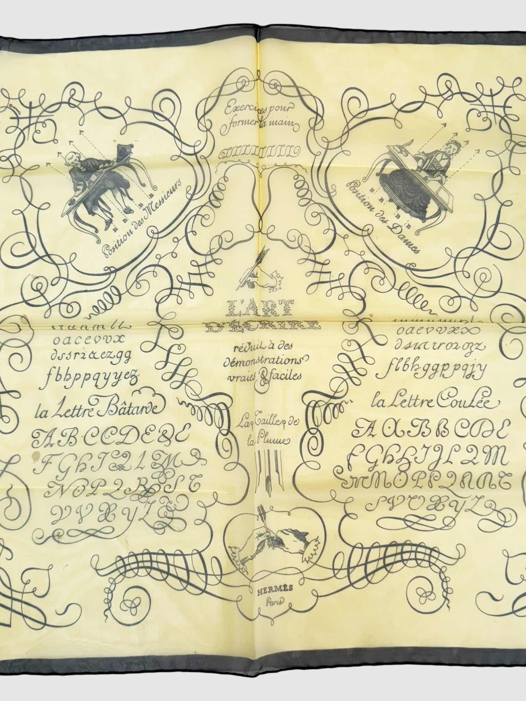 "L'art D'ecrire" Silk Pocket Square