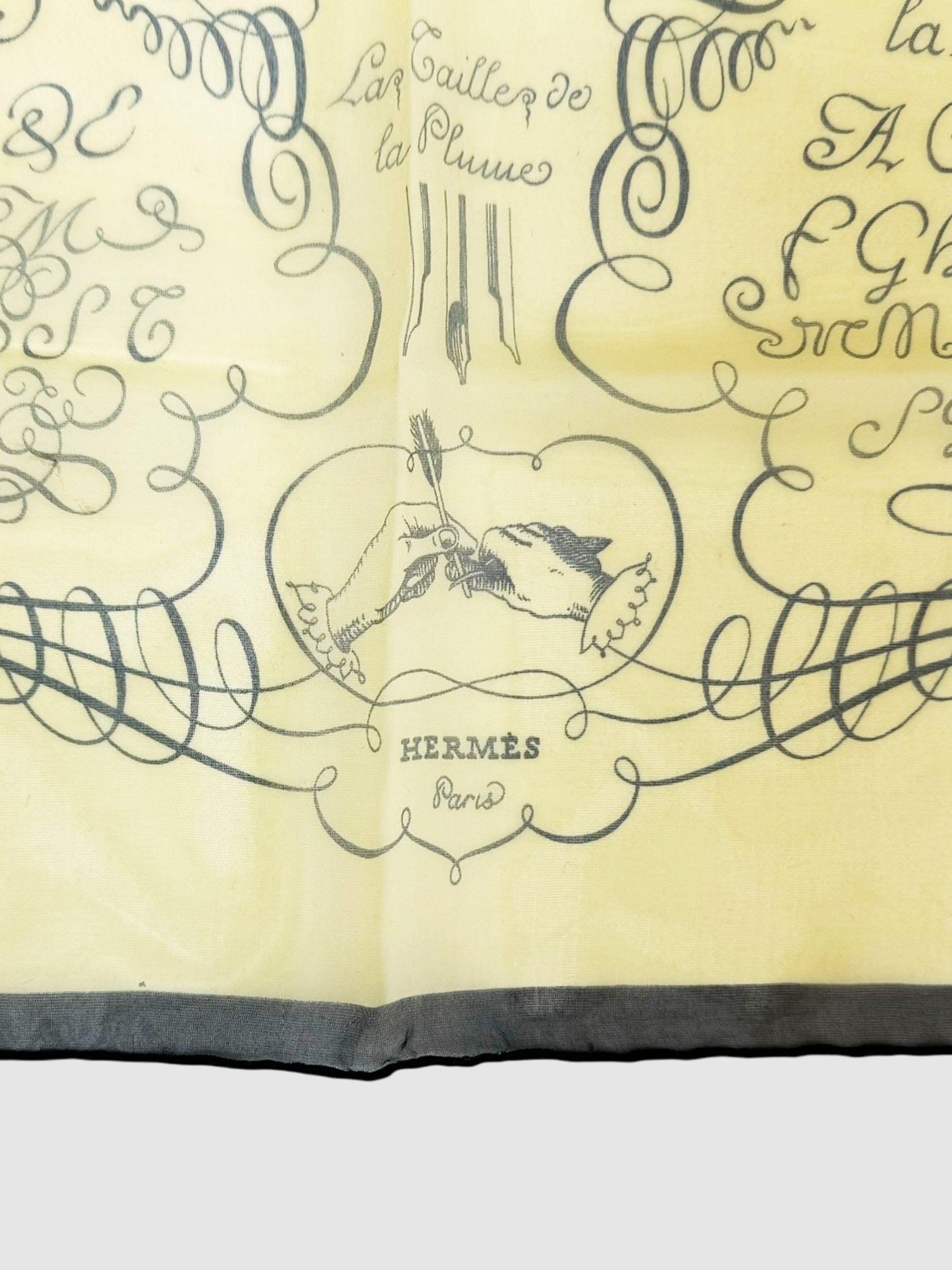 "L'art D'ecrire" Silk Pocket Square