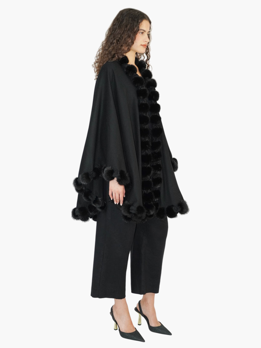 Mink Pom Cape