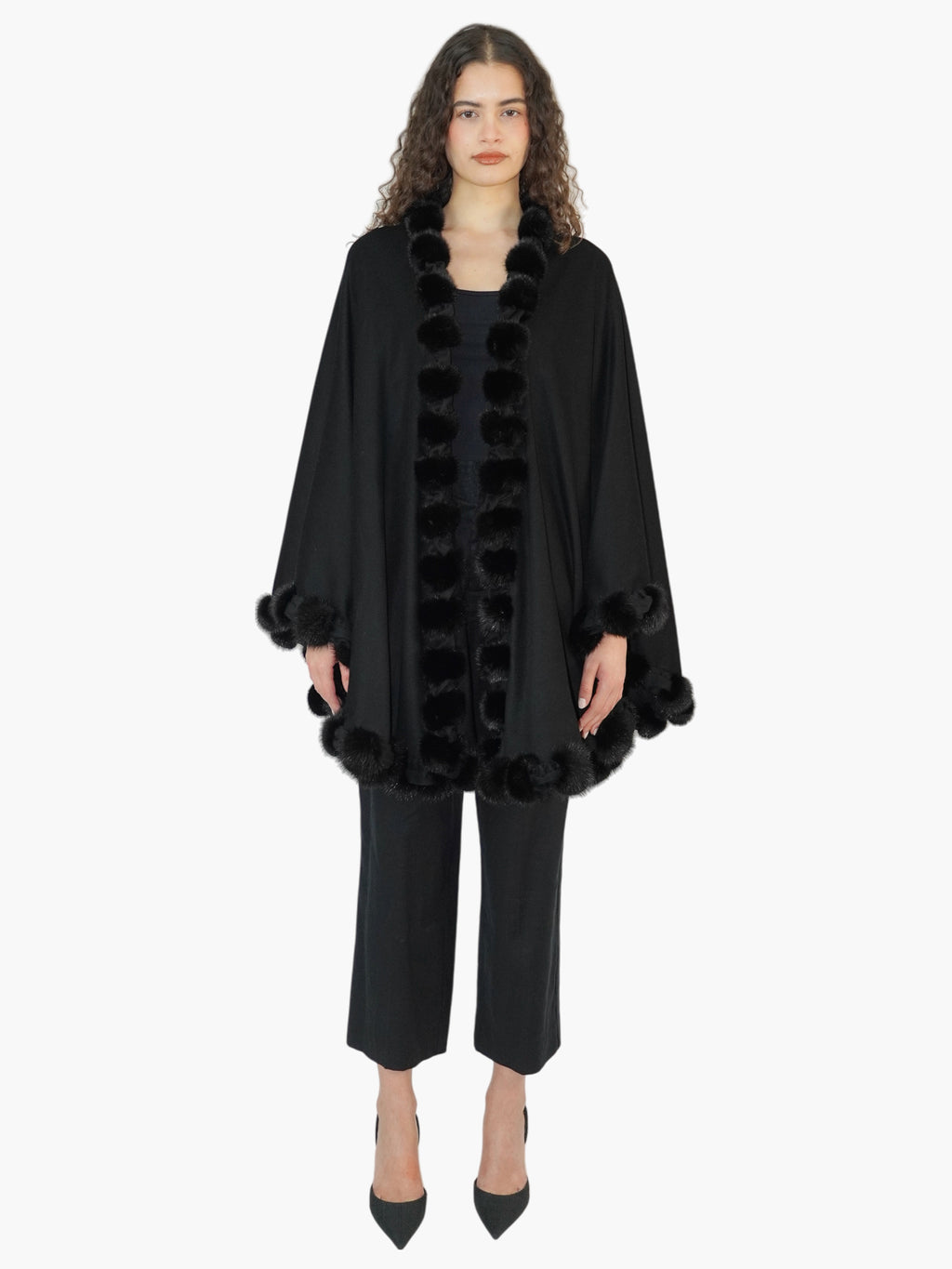 Mink Pom Cape