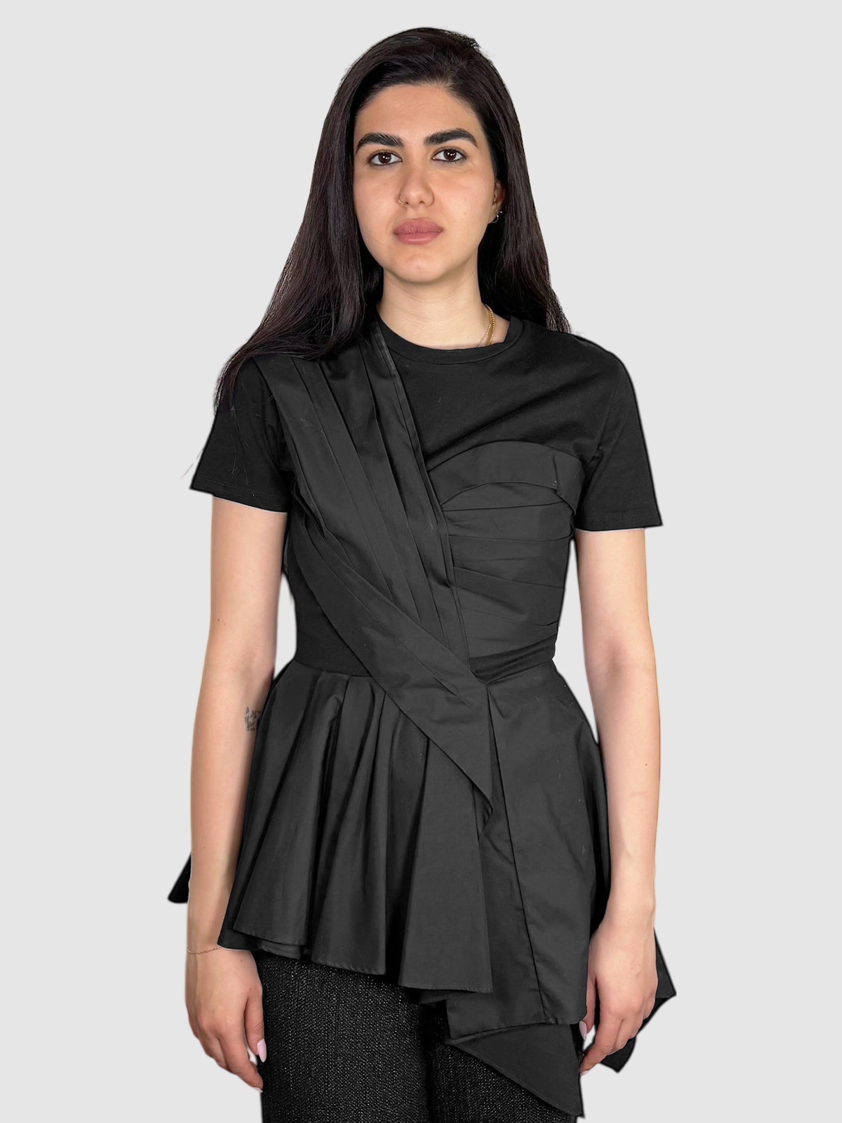 Asymmetrical Poplin Top