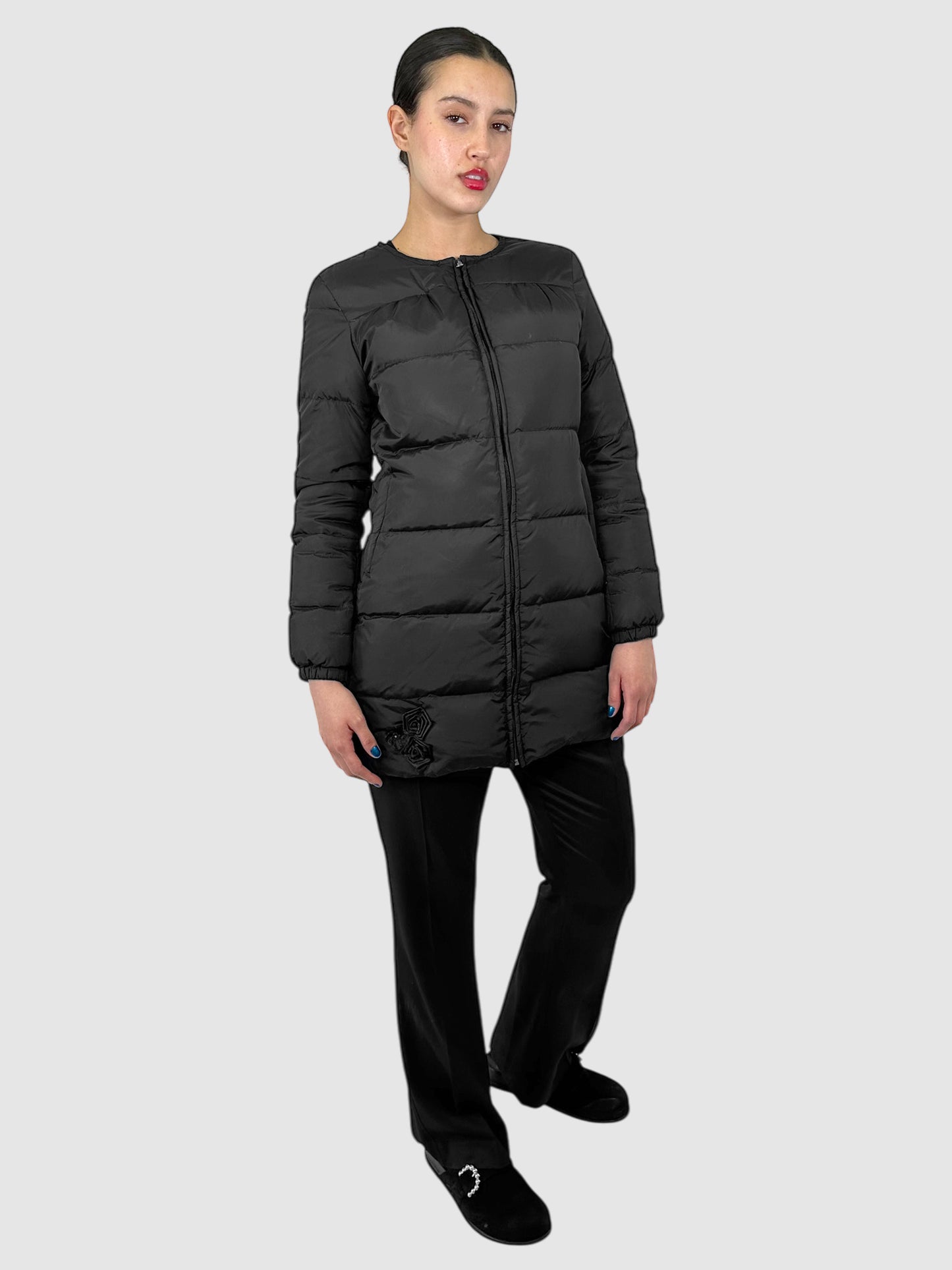 Quilted Down Puffer Jacket - Size S