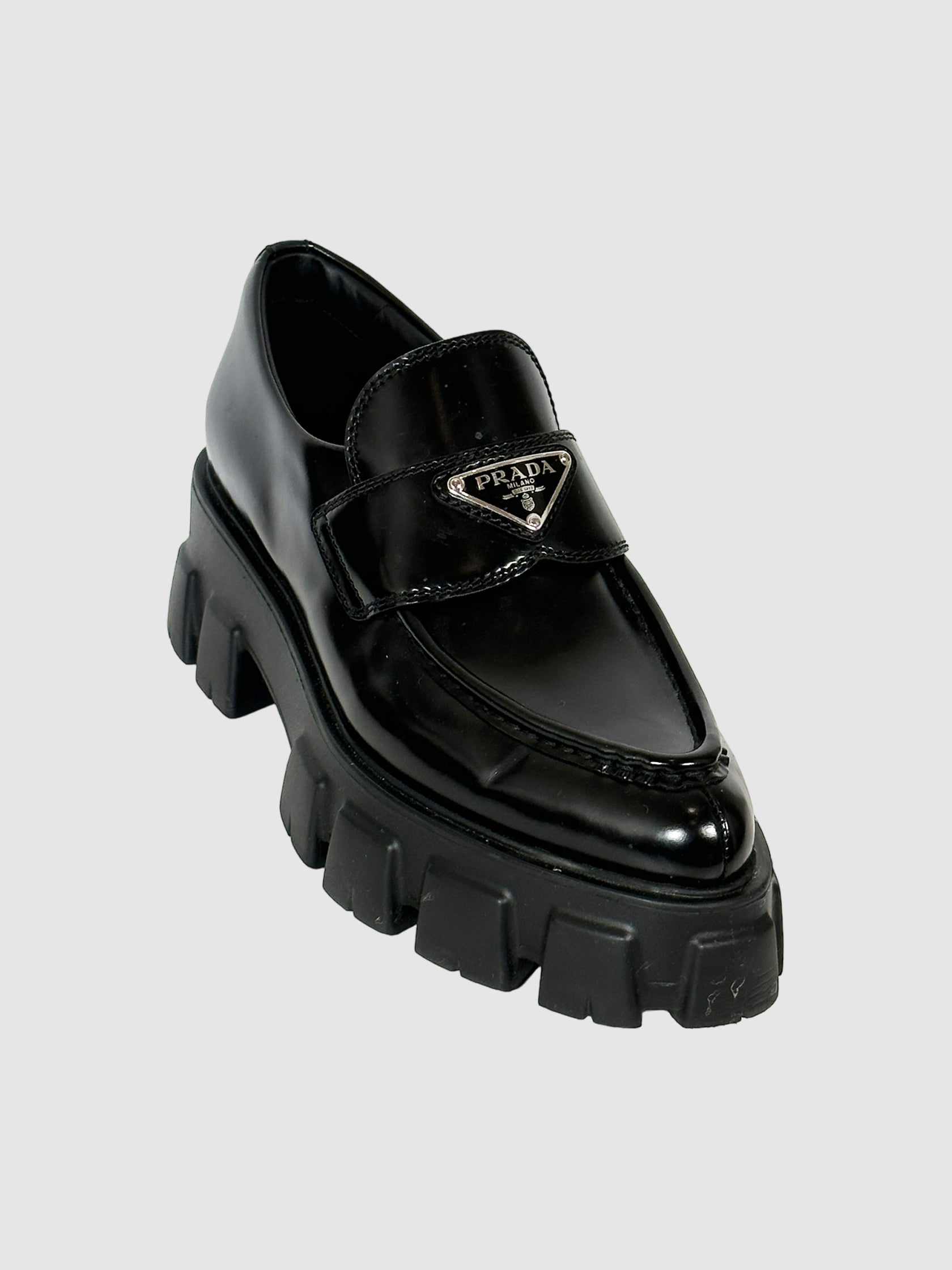 Prada Leather Chunky Loafers - Size 37.5