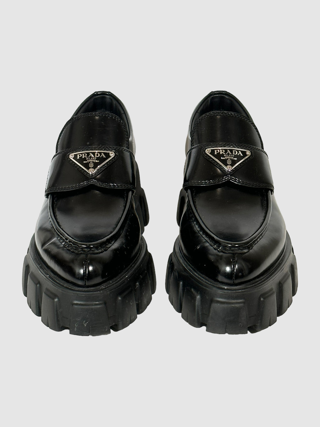 Prada Leather Chunky Loafers - Size 37.5