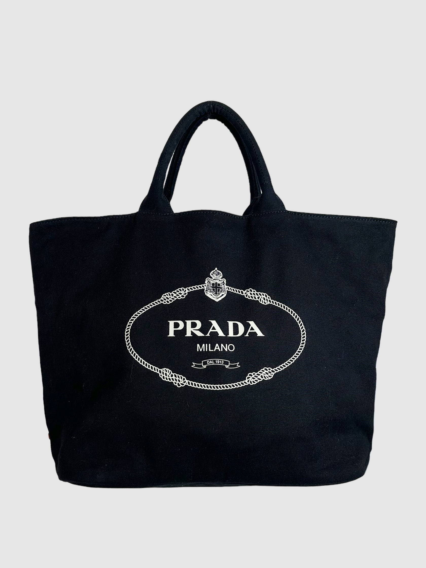 Prada Large Logo Tote Bag