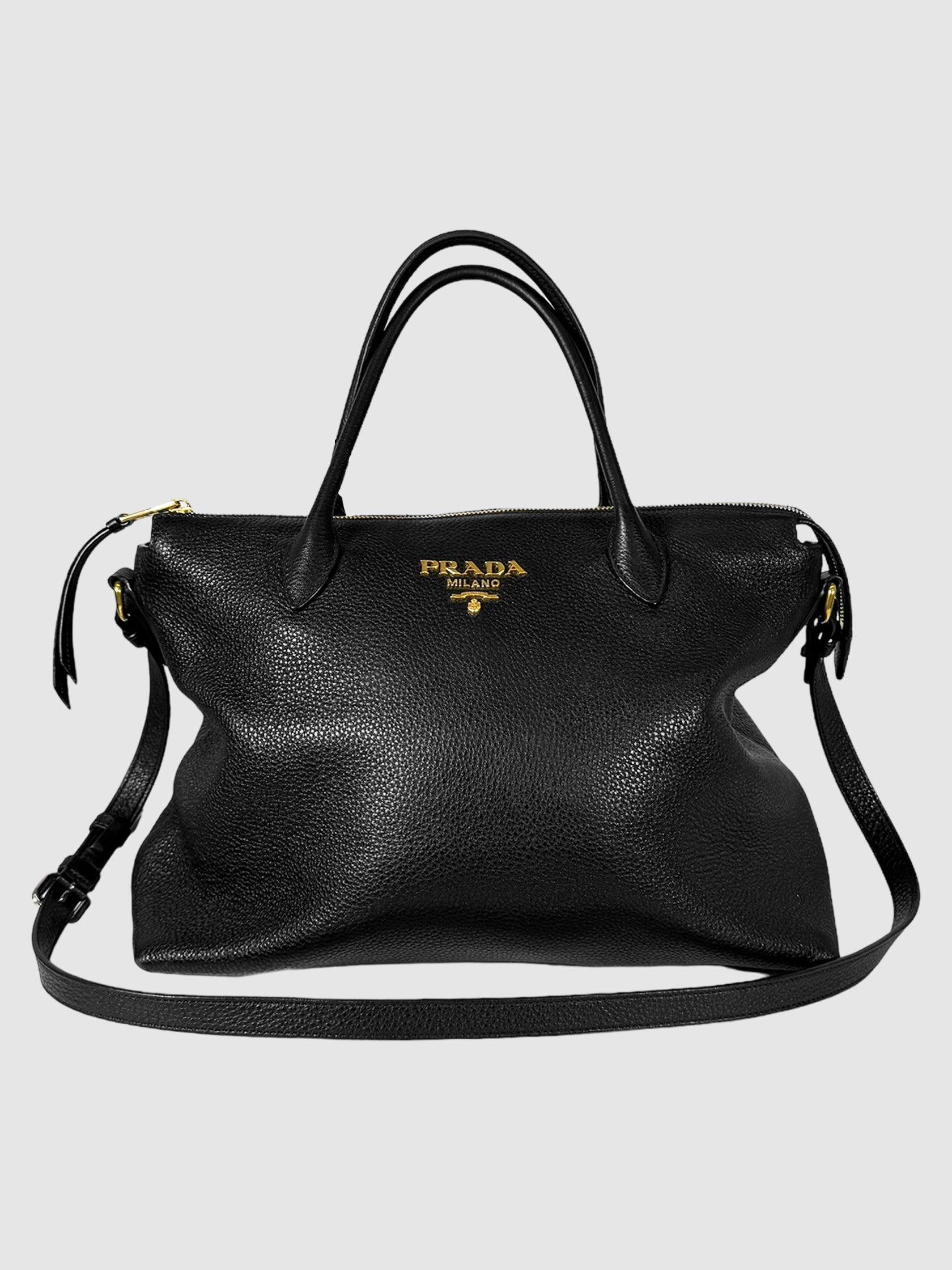 Prada Vitello Daino Leather Tote Consignment Secondhand Designer Luxury Resale Toronto Trendy