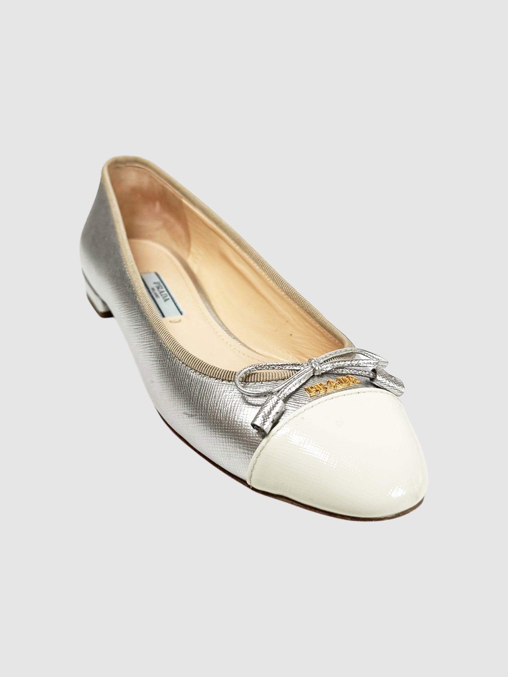 Metallic Leather Flats