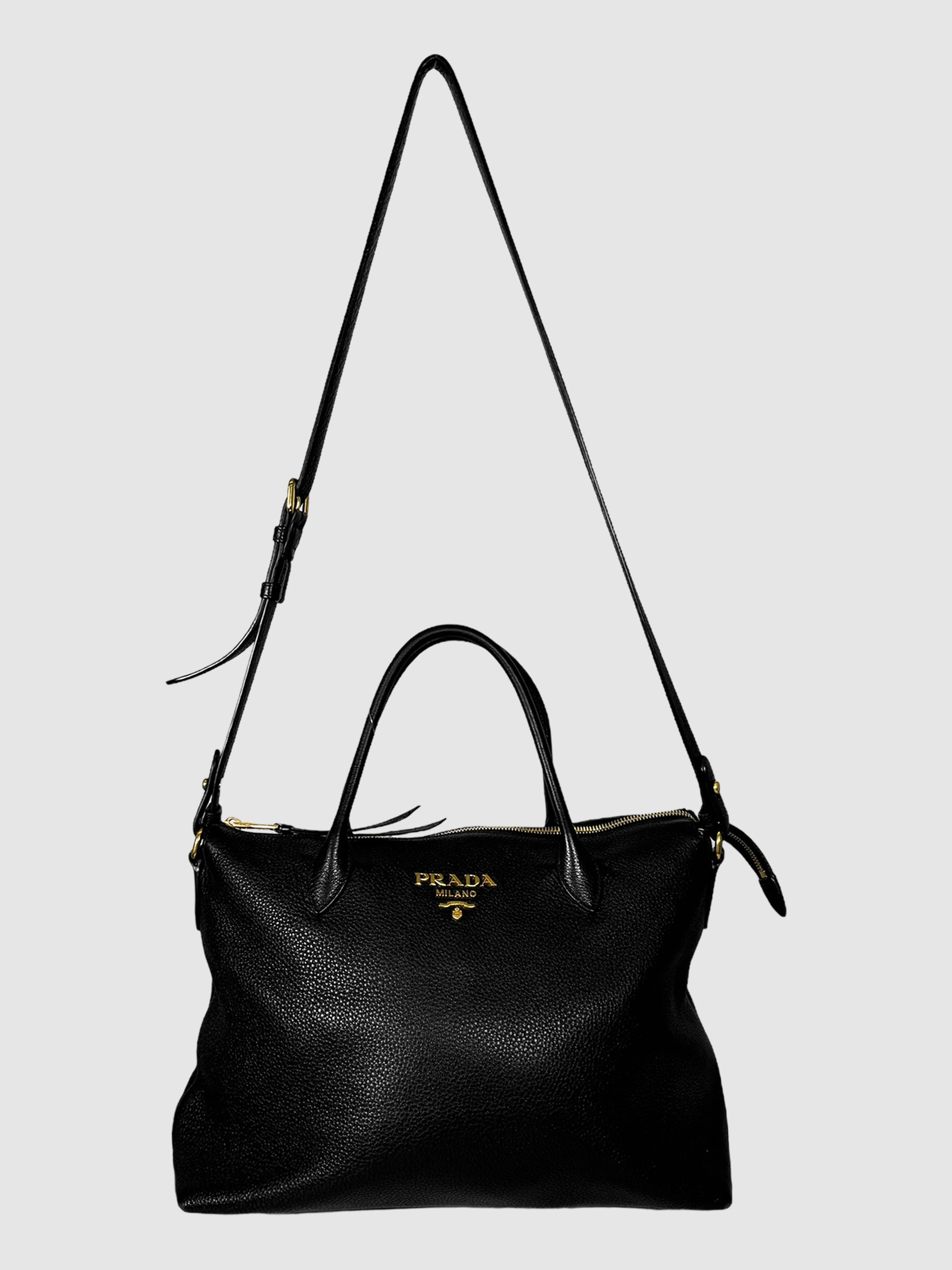 Prada Vitello Daino Leather Tote Consignment Secondhand Designer Luxury Resale Toronto Trendy