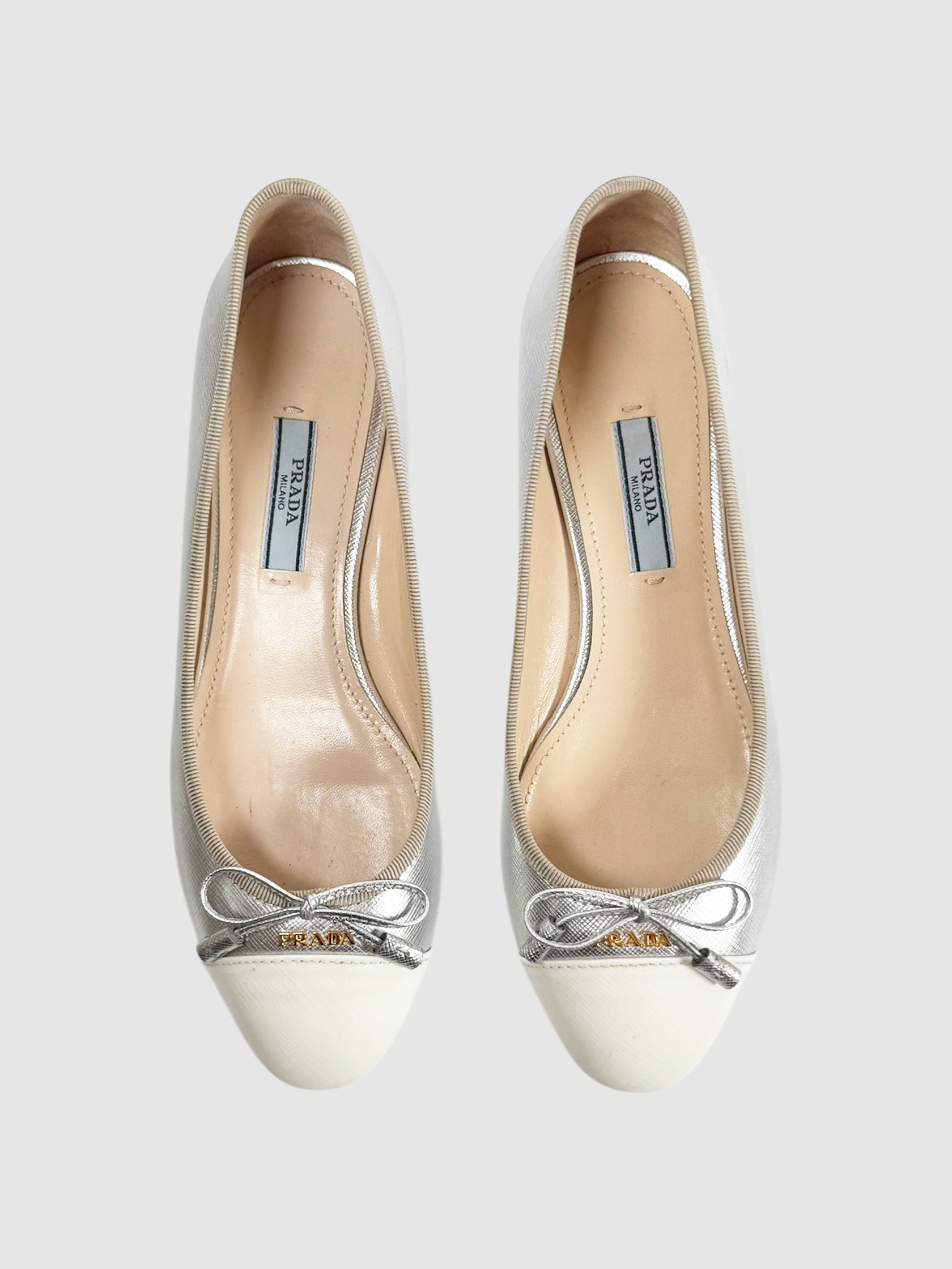 Metallic Leather Flats