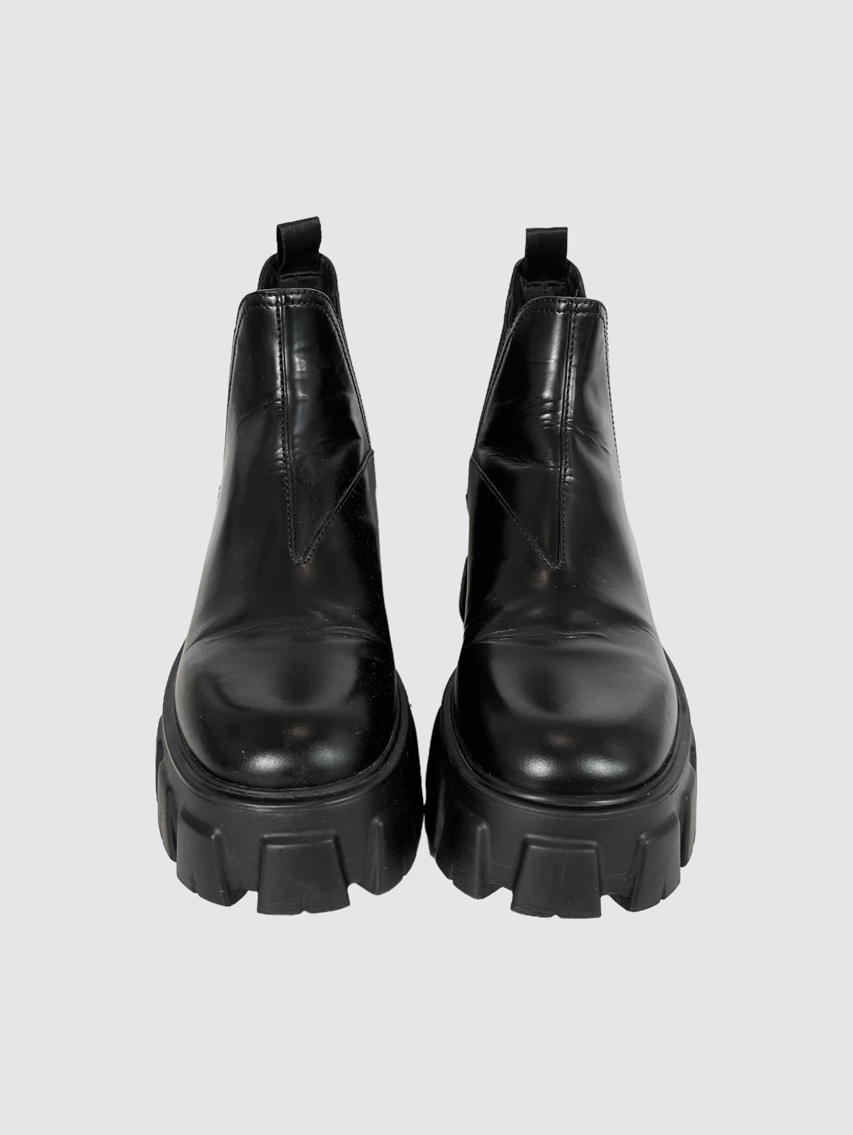 Prada Leather Ankle Boots - Size 39