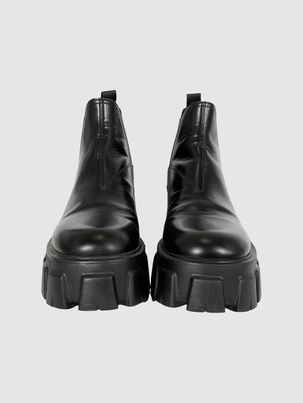 Prada Leather Ankle Boots - Size 39