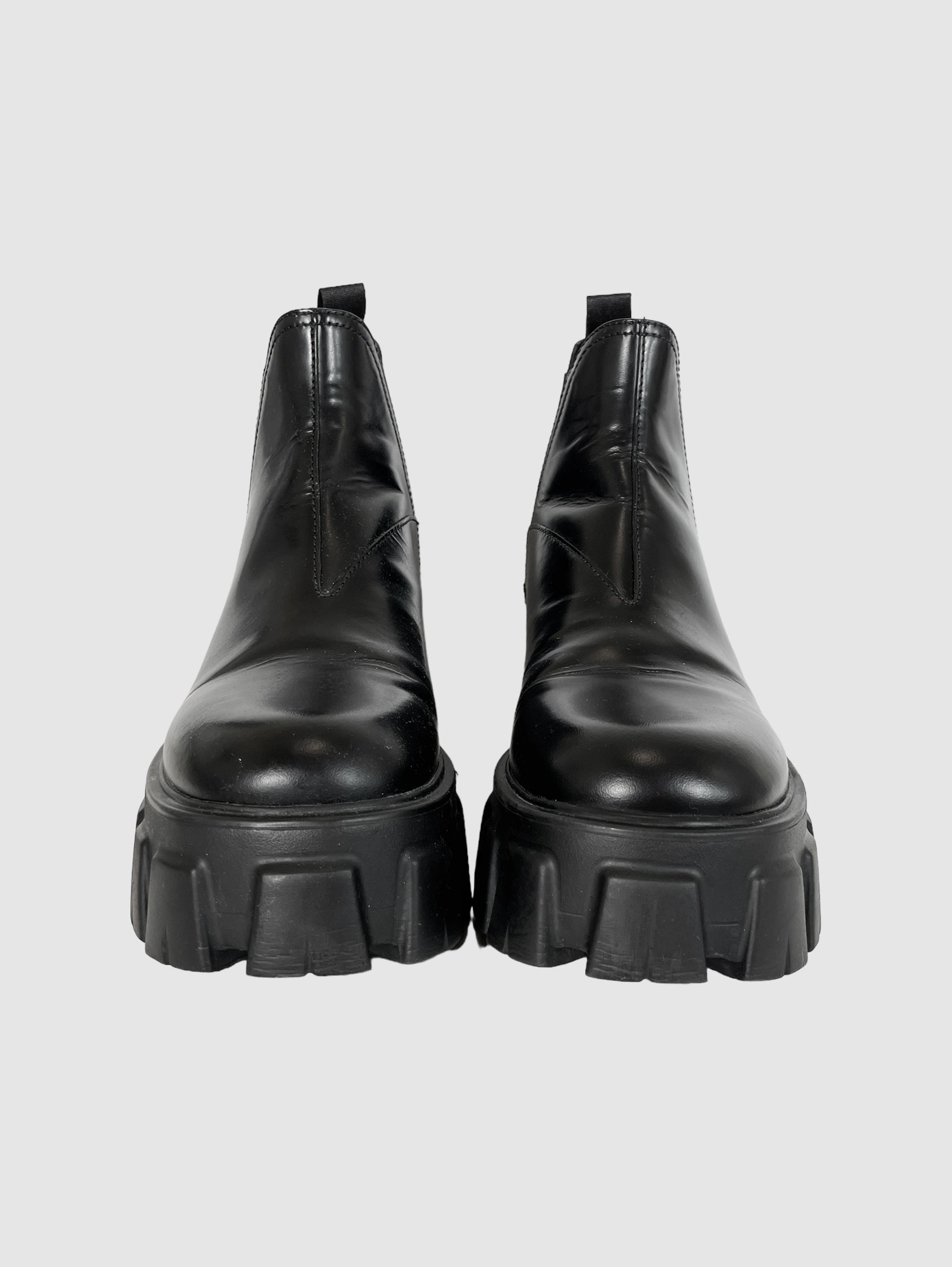 Prada Leather Ankle Boots - Size 39