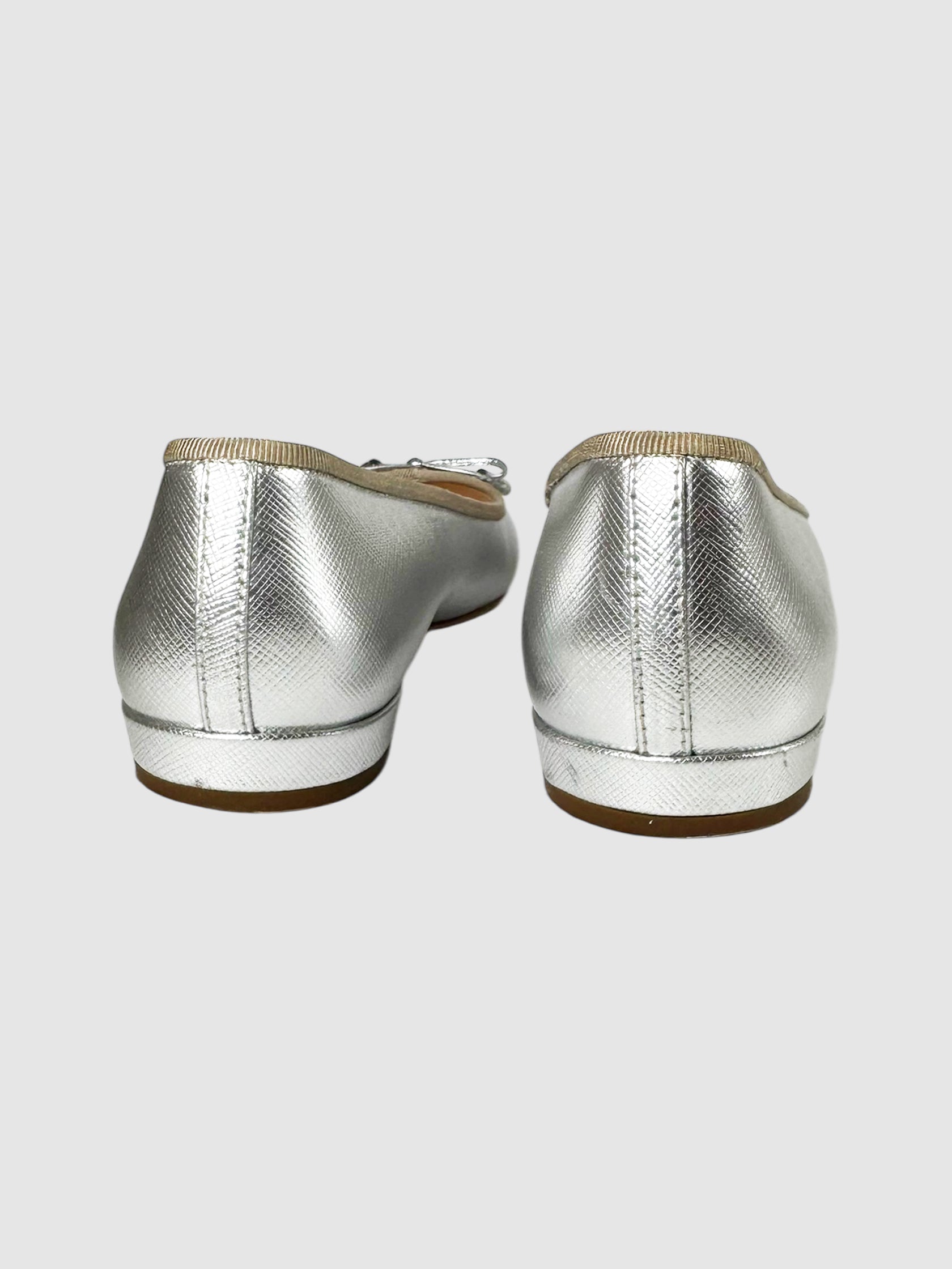 Metallic Leather Flats