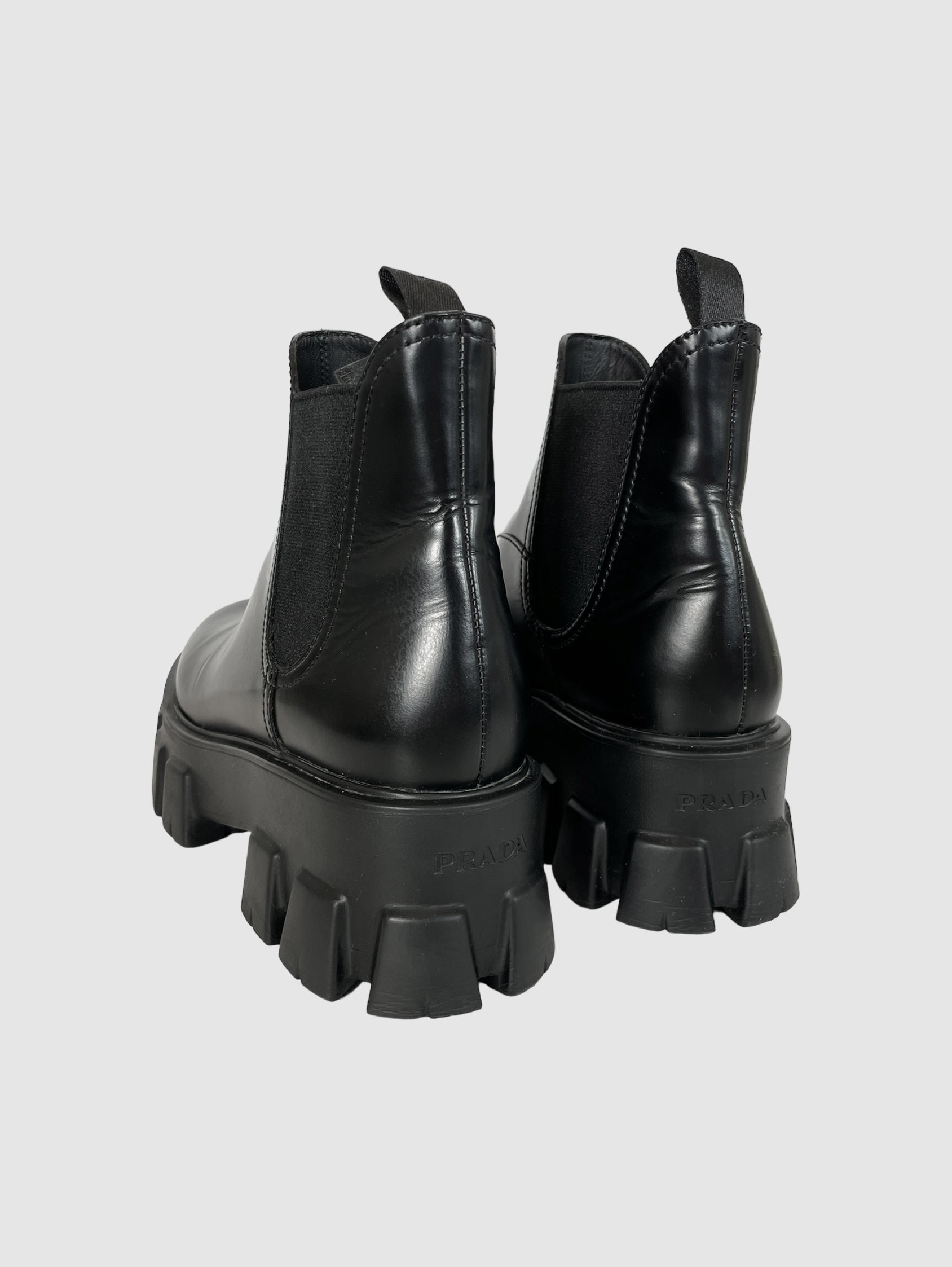 Prada Leather Ankle Boots - Size 39