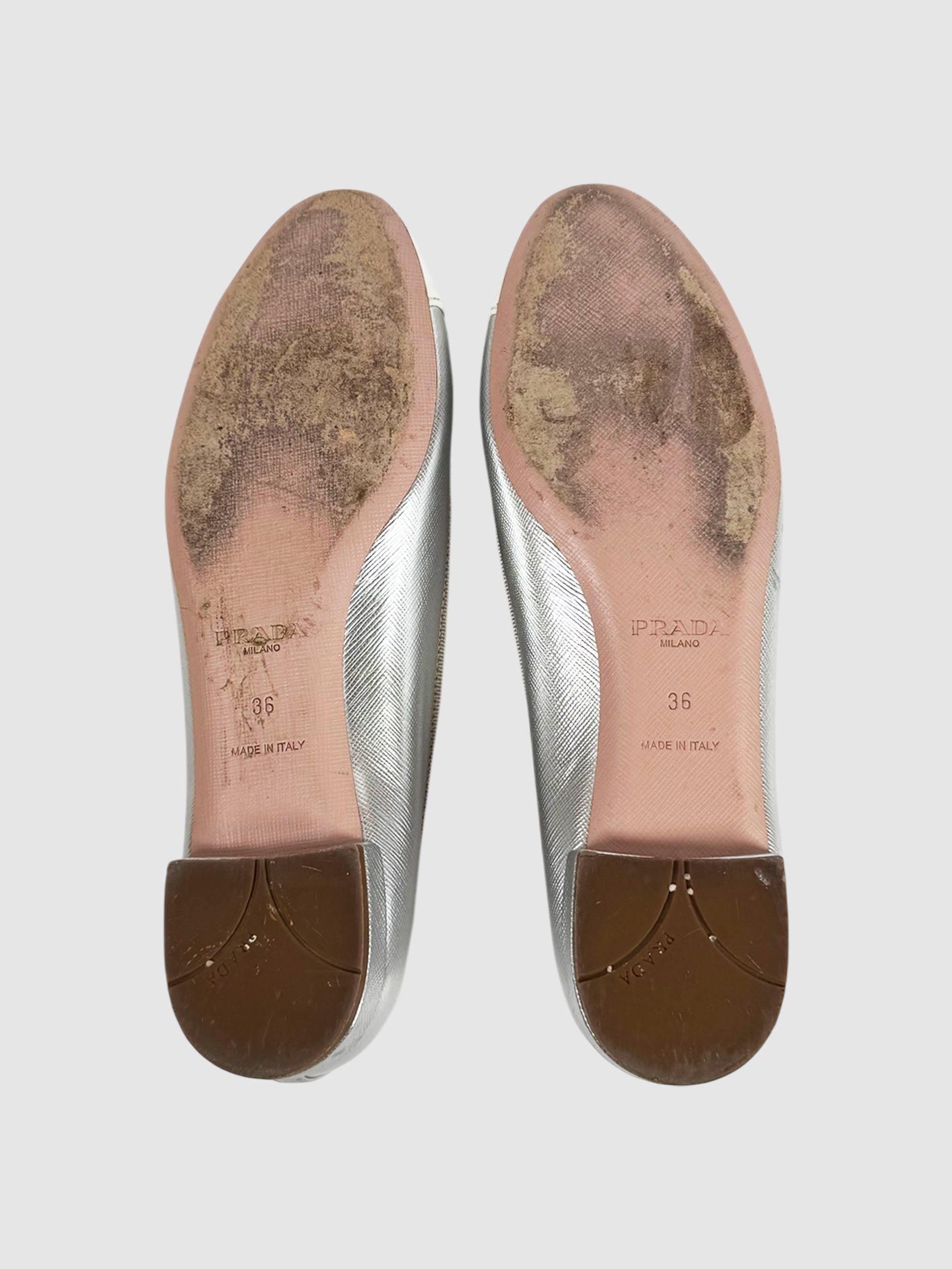 Metallic Leather Flats