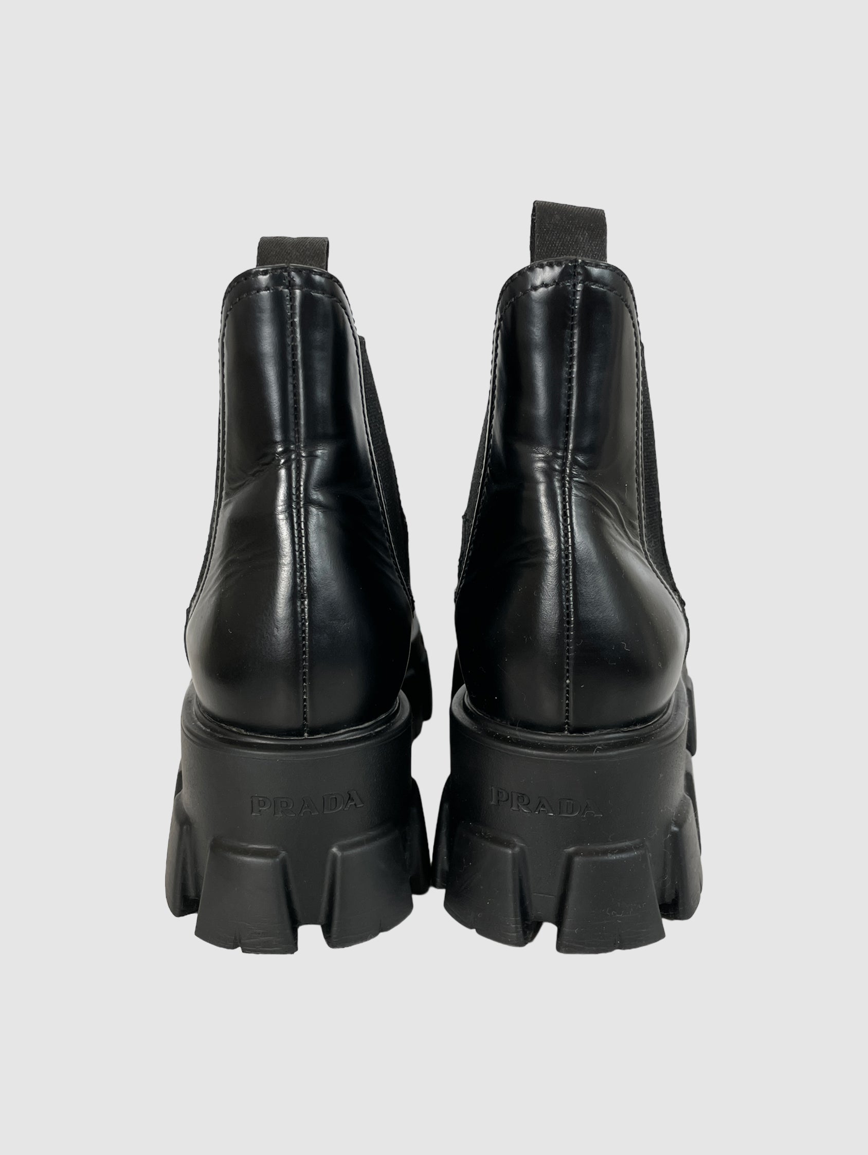 Prada Leather Ankle Boots - Size 39