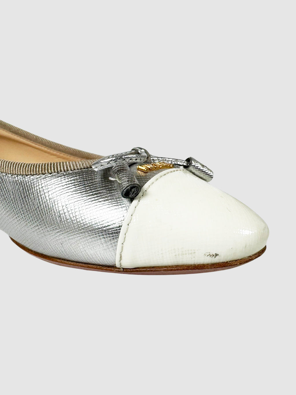 Metallic Leather Flats