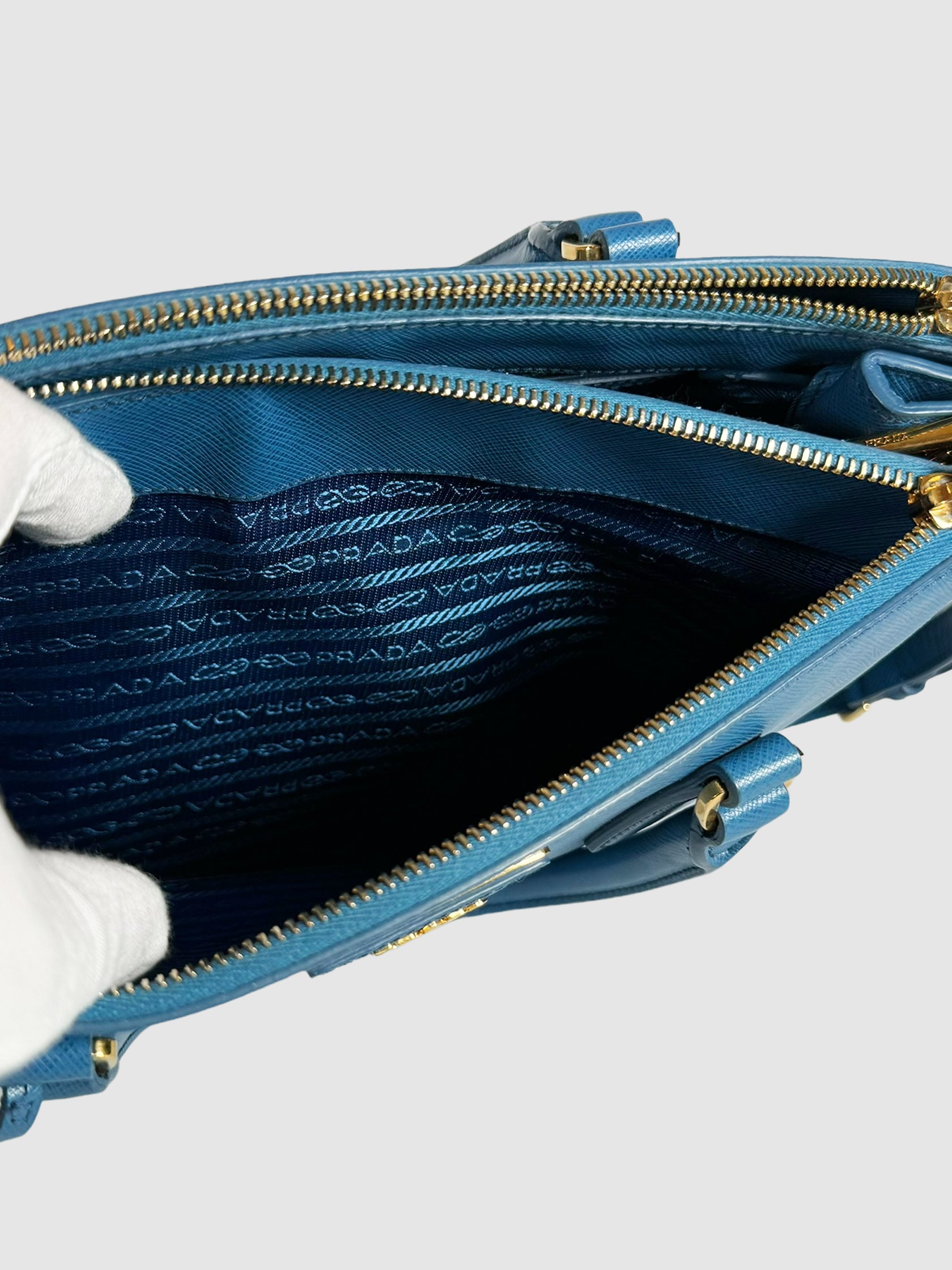 Galleria Double Zip Saffiano Tote