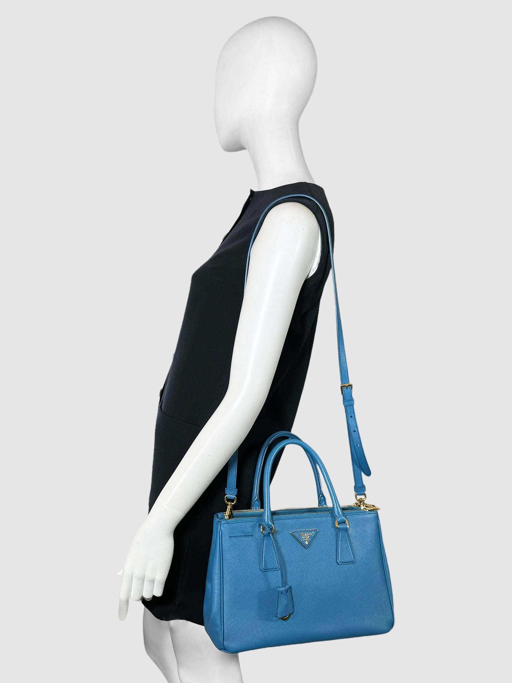 Galleria Double Zip Saffiano Tote