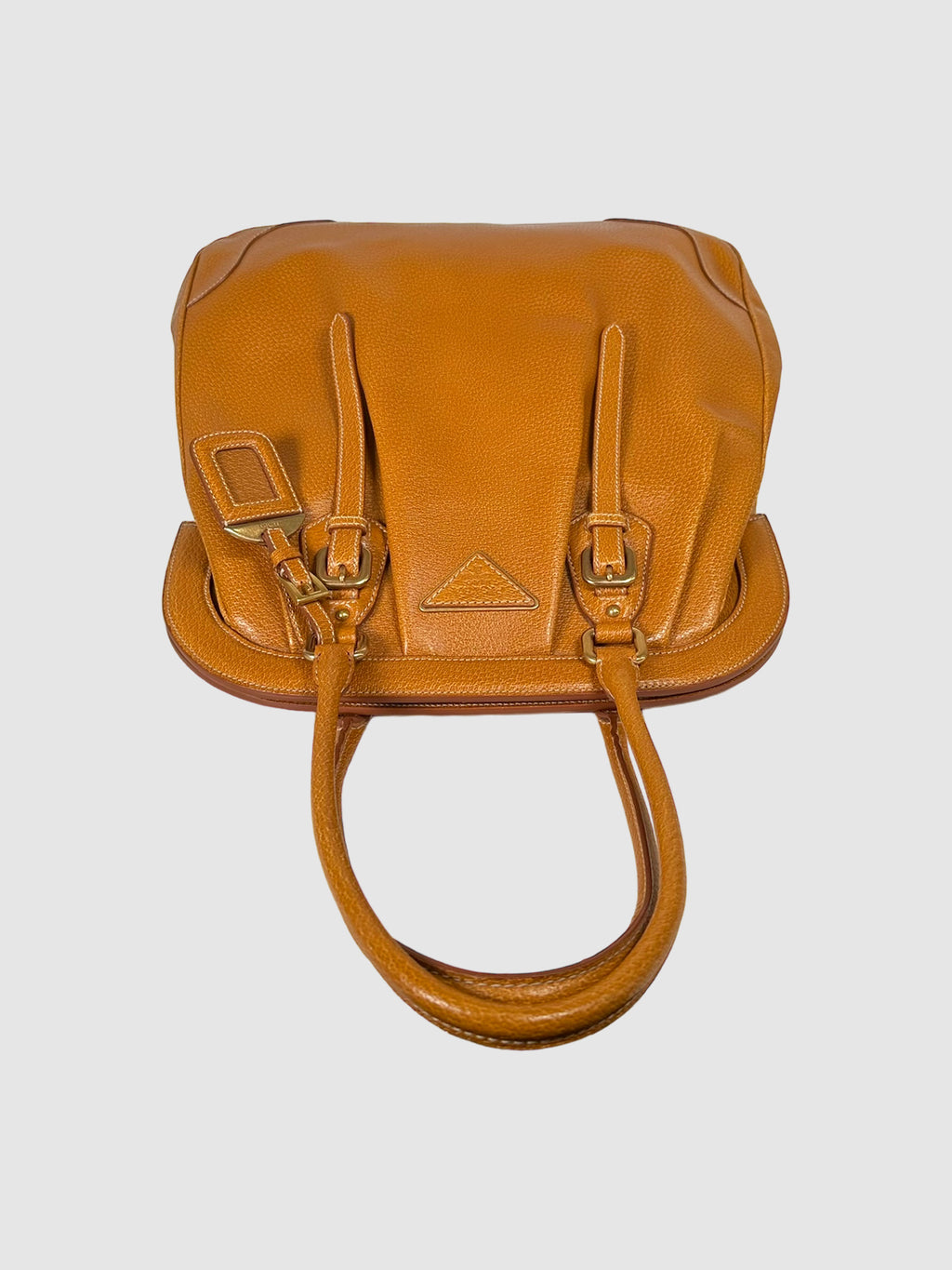 Prada Brown Leather Paglia Cinghiale Frame Bag Consignment Secondhand Designer Luxury Resale Toronto Trendy