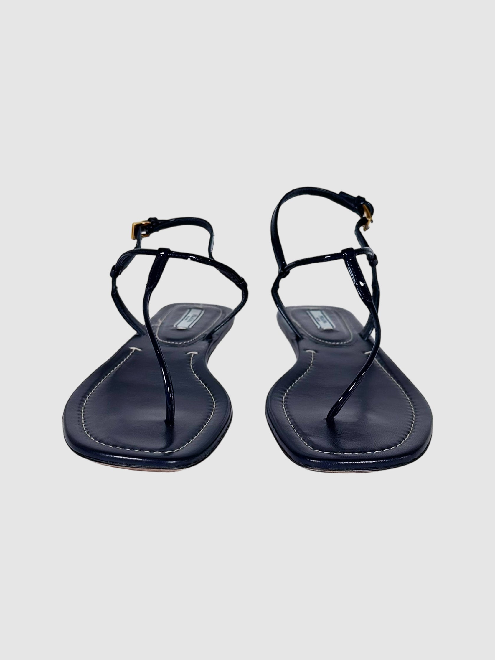 Flat Thong Sandals - Size 38.5