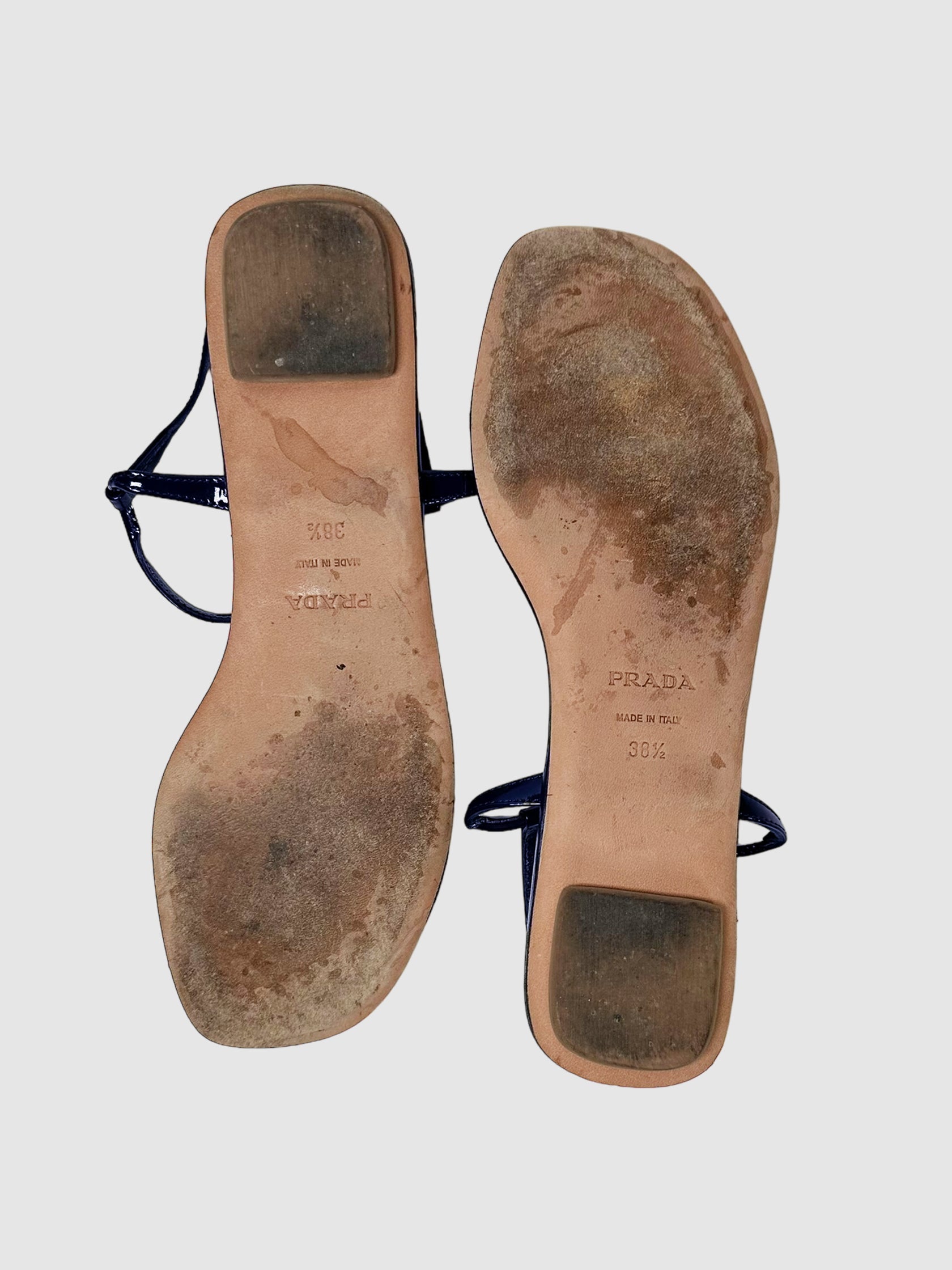 Flat Thong Sandals - Size 38.5