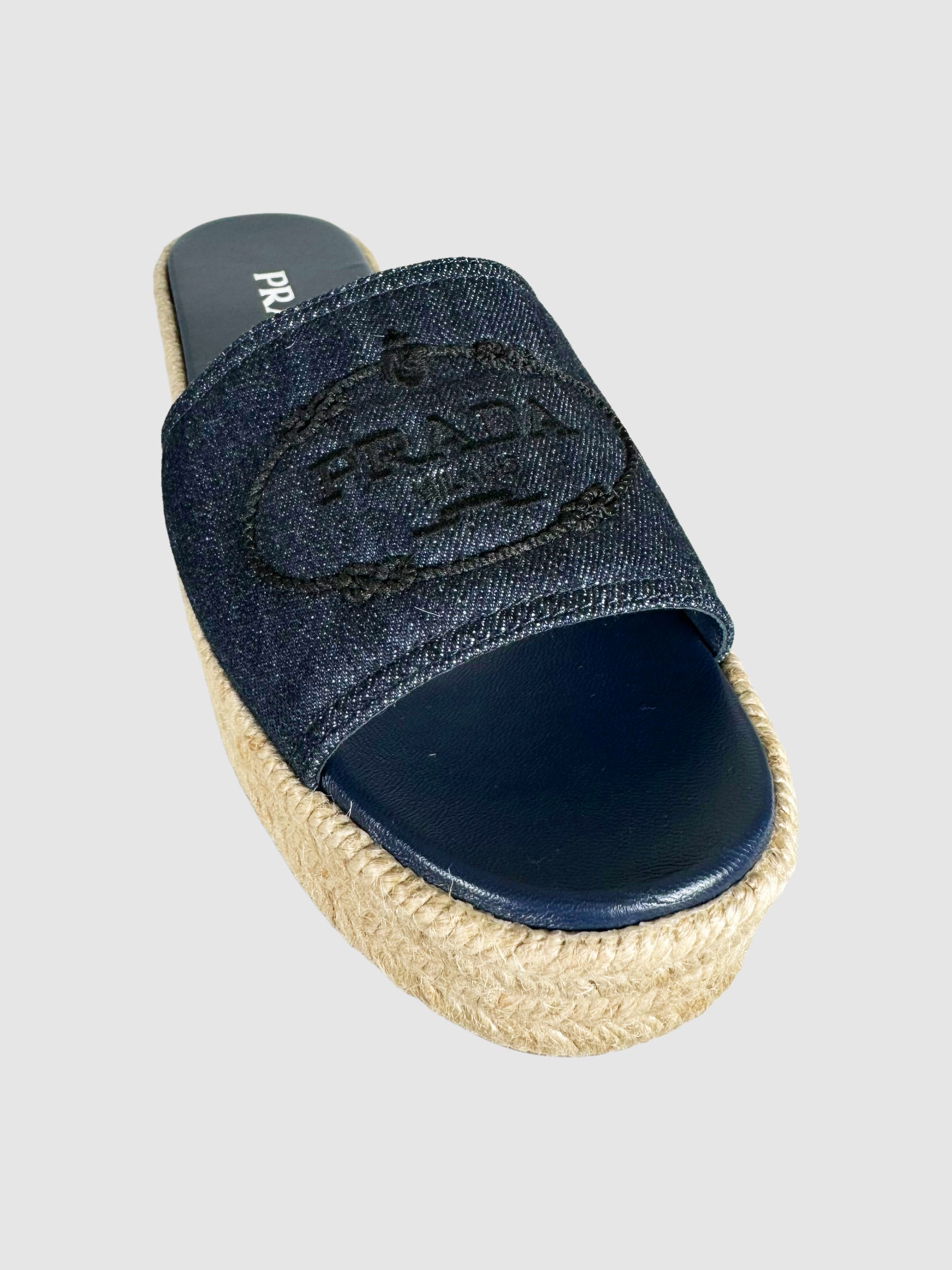 Denim Flatform Espadrille - Size 38.5