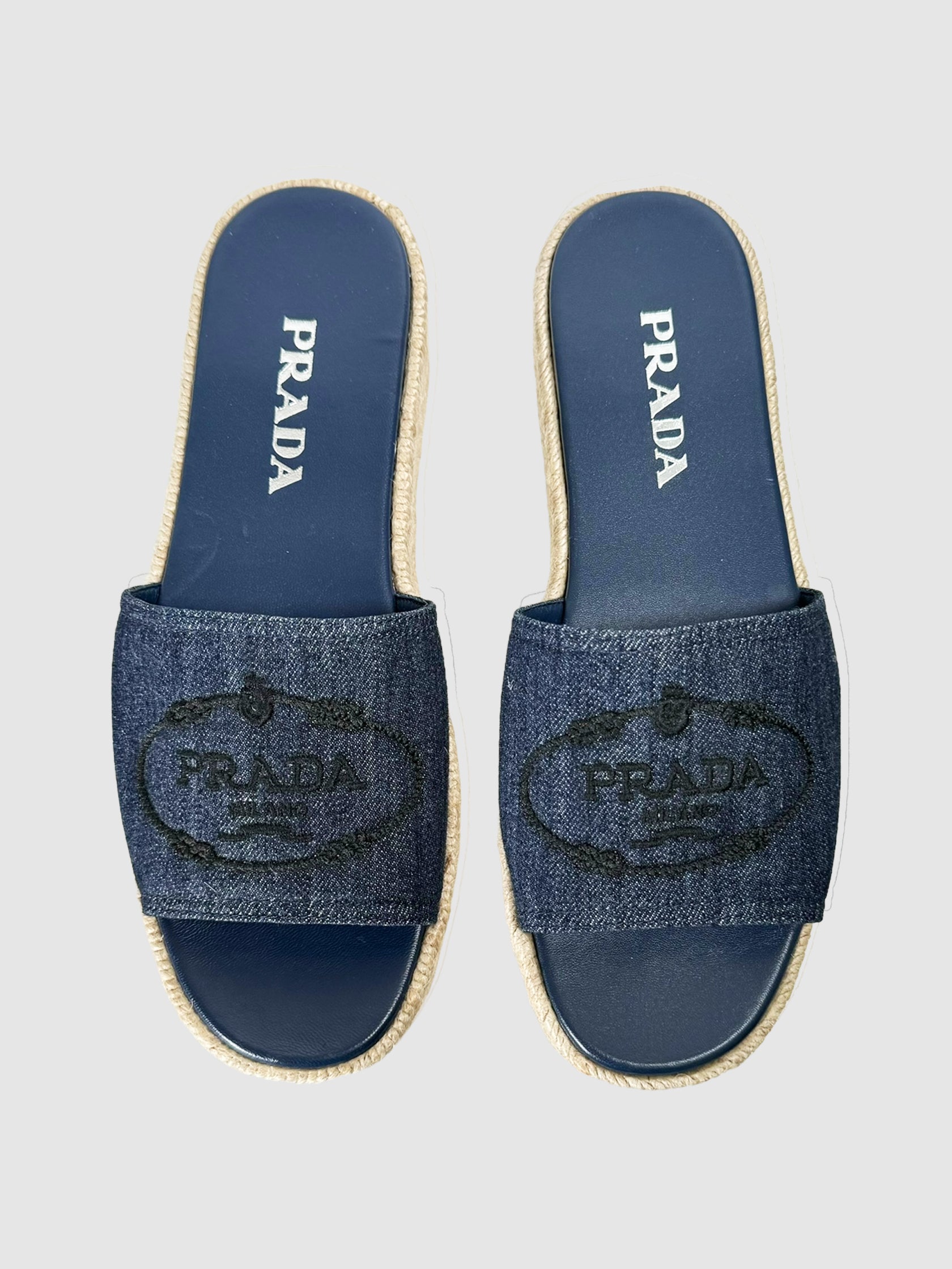 Denim Flatform Espadrille - Size 38.5