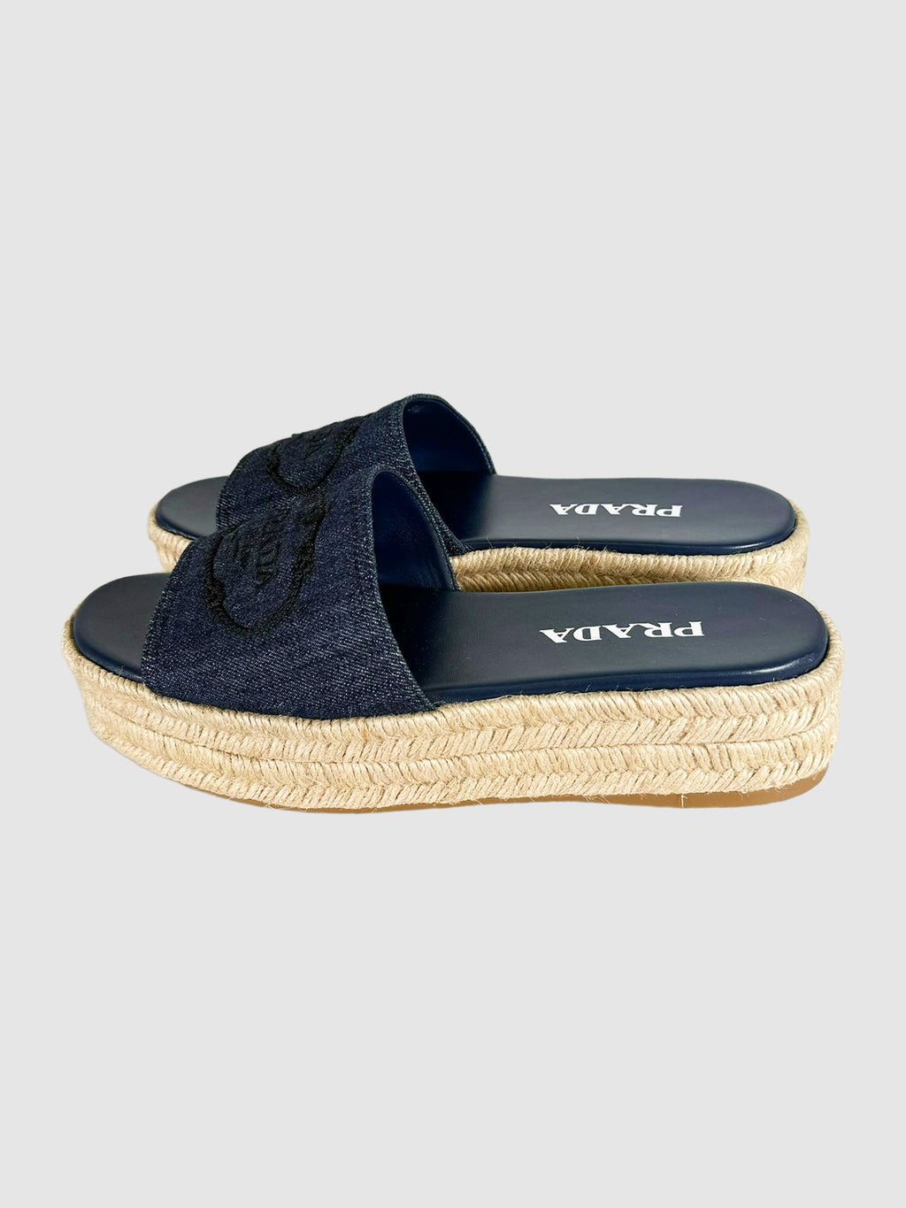 Denim Flatform Espadrille - Size 38.5