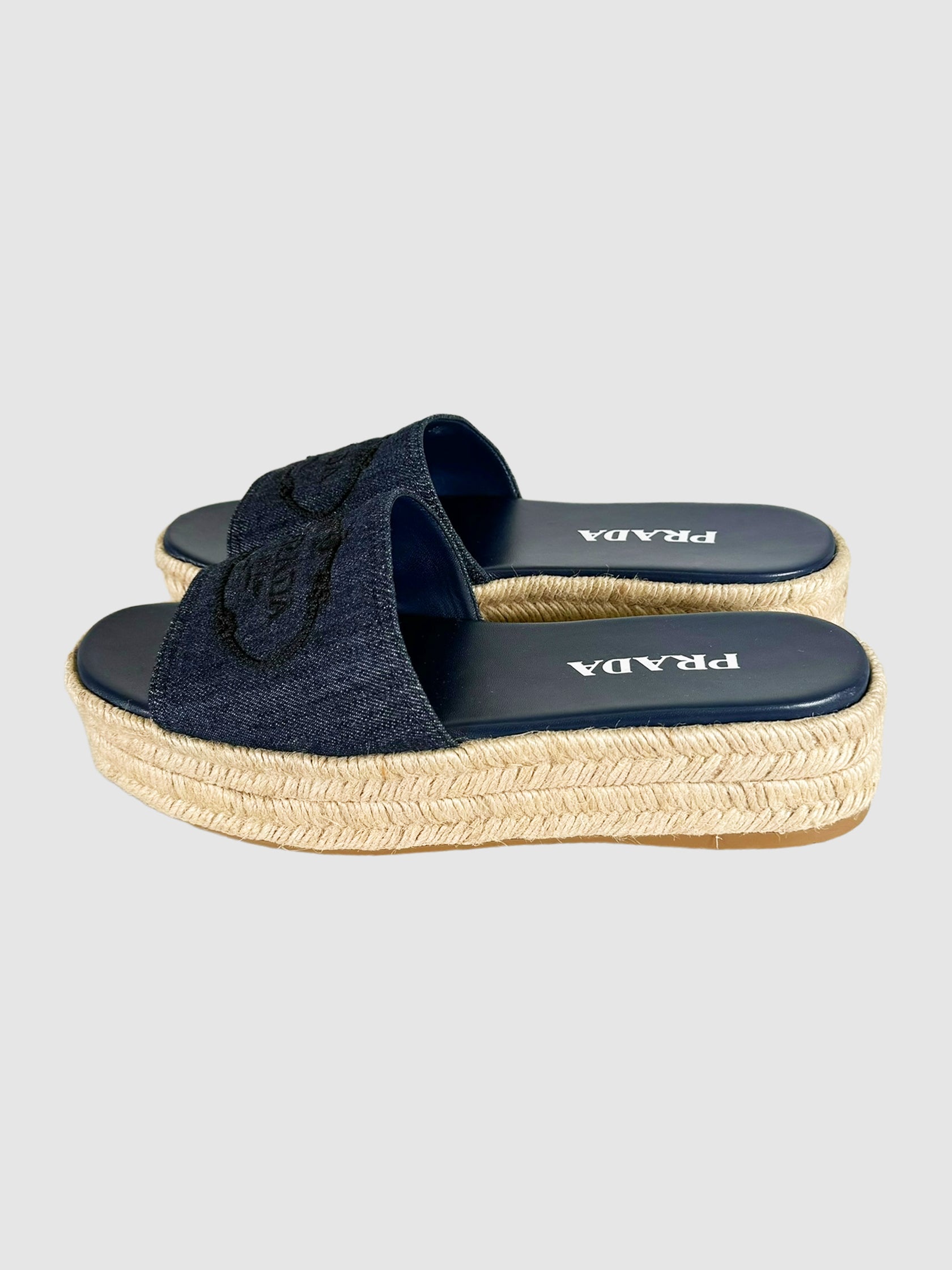 Denim Flatform Espadrille - Size 38.5