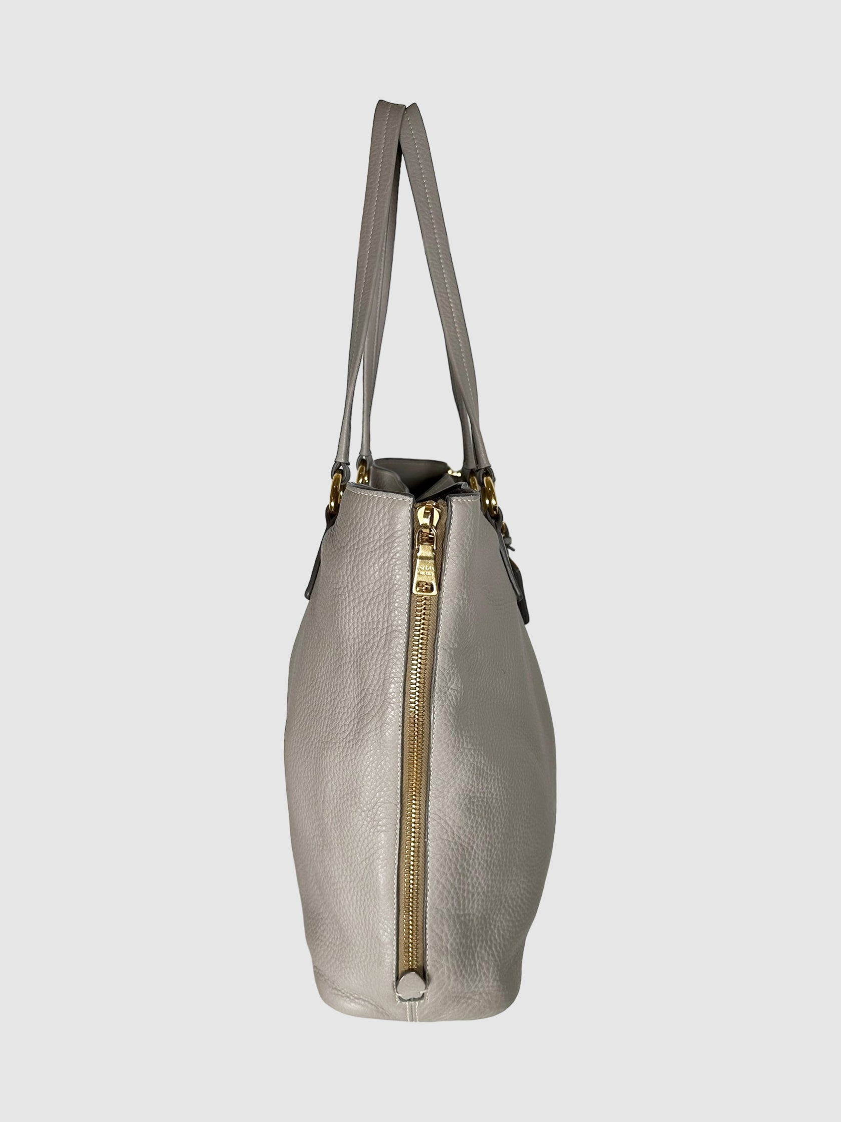 Vitello Daino Side Zip Tote Bag