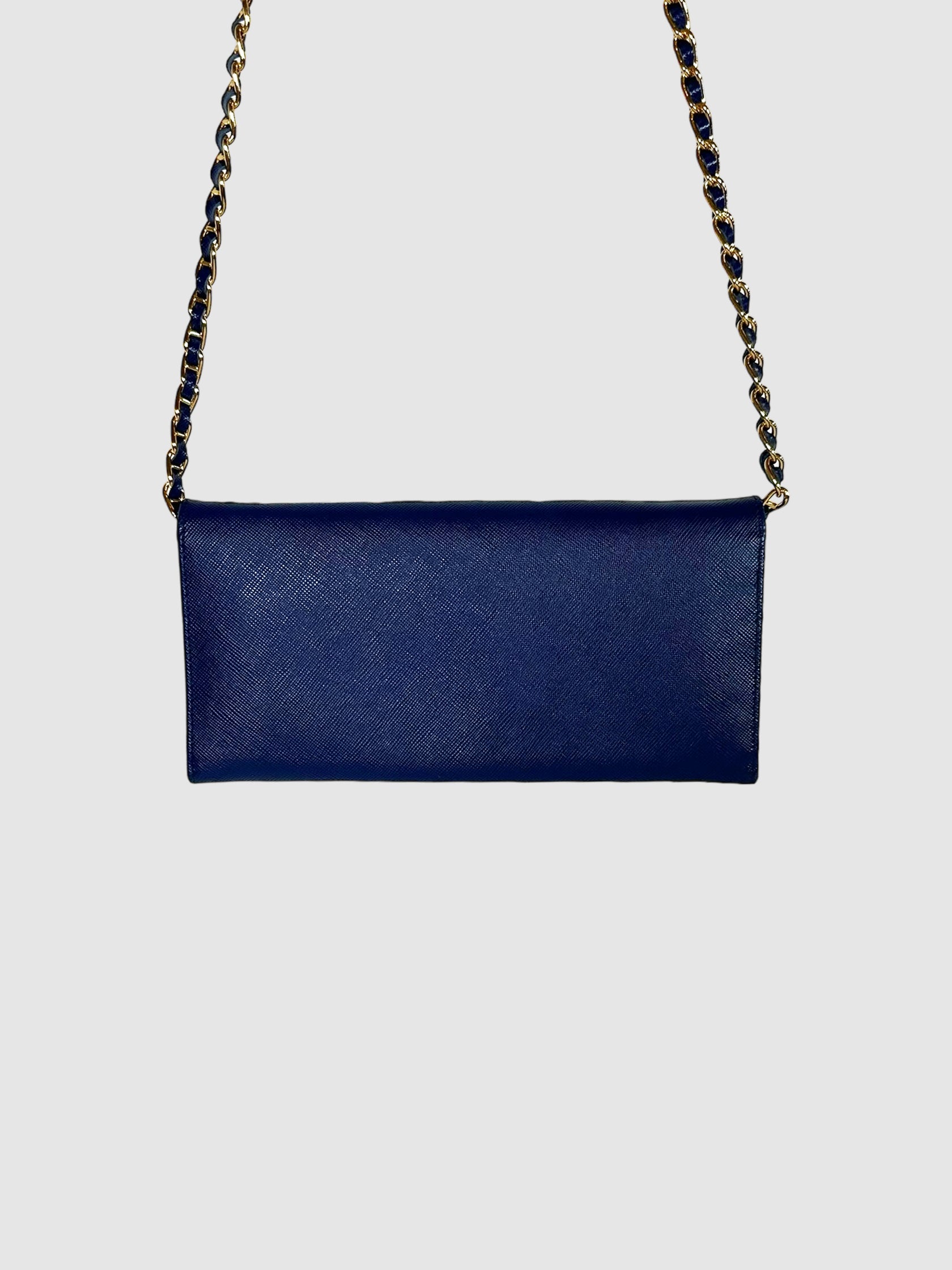 Saffiano Metal Wallet on Chain