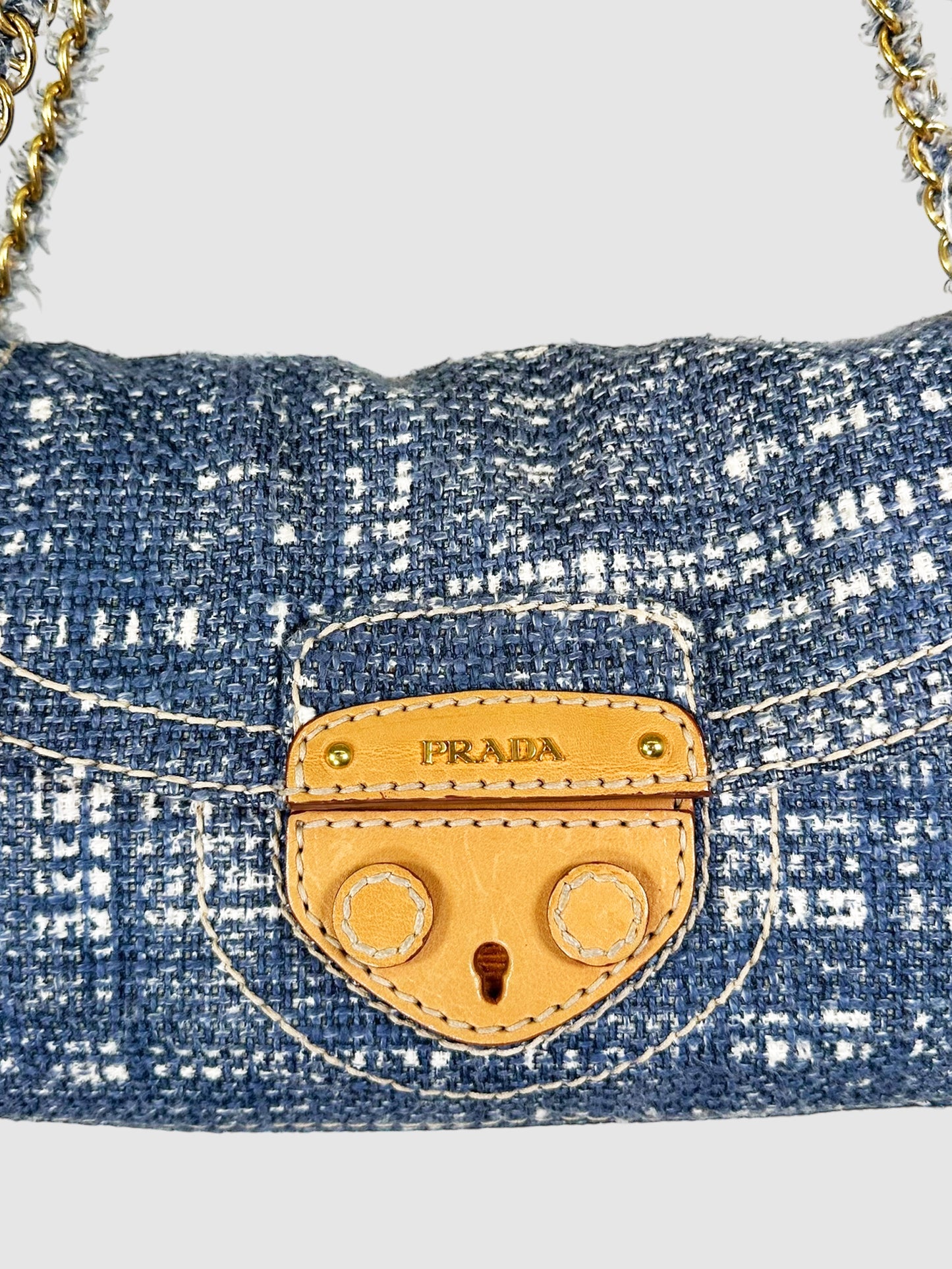 Tela Tweed Flap Shoulder Bag