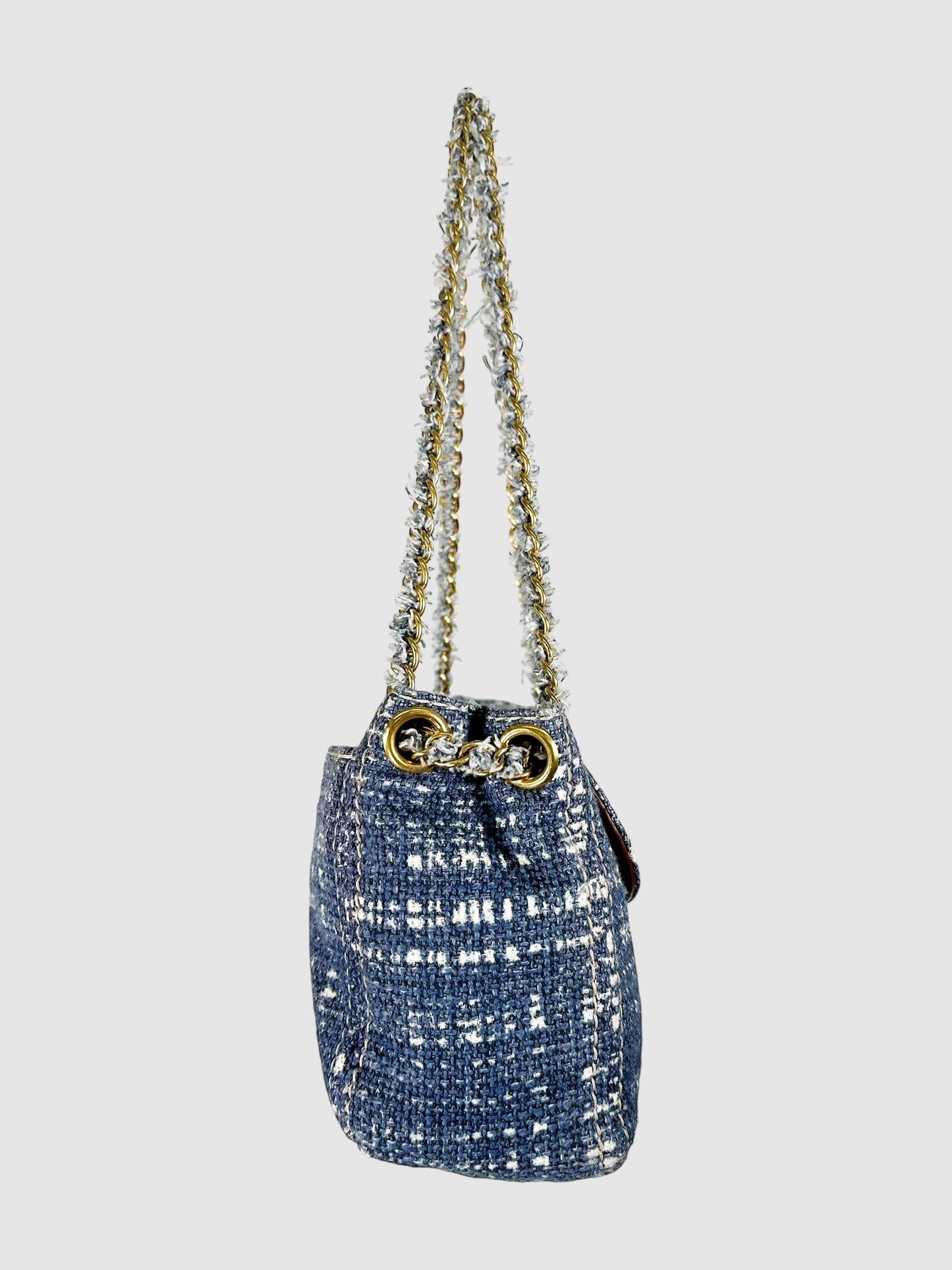 Tela Tweed Flap Shoulder Bag