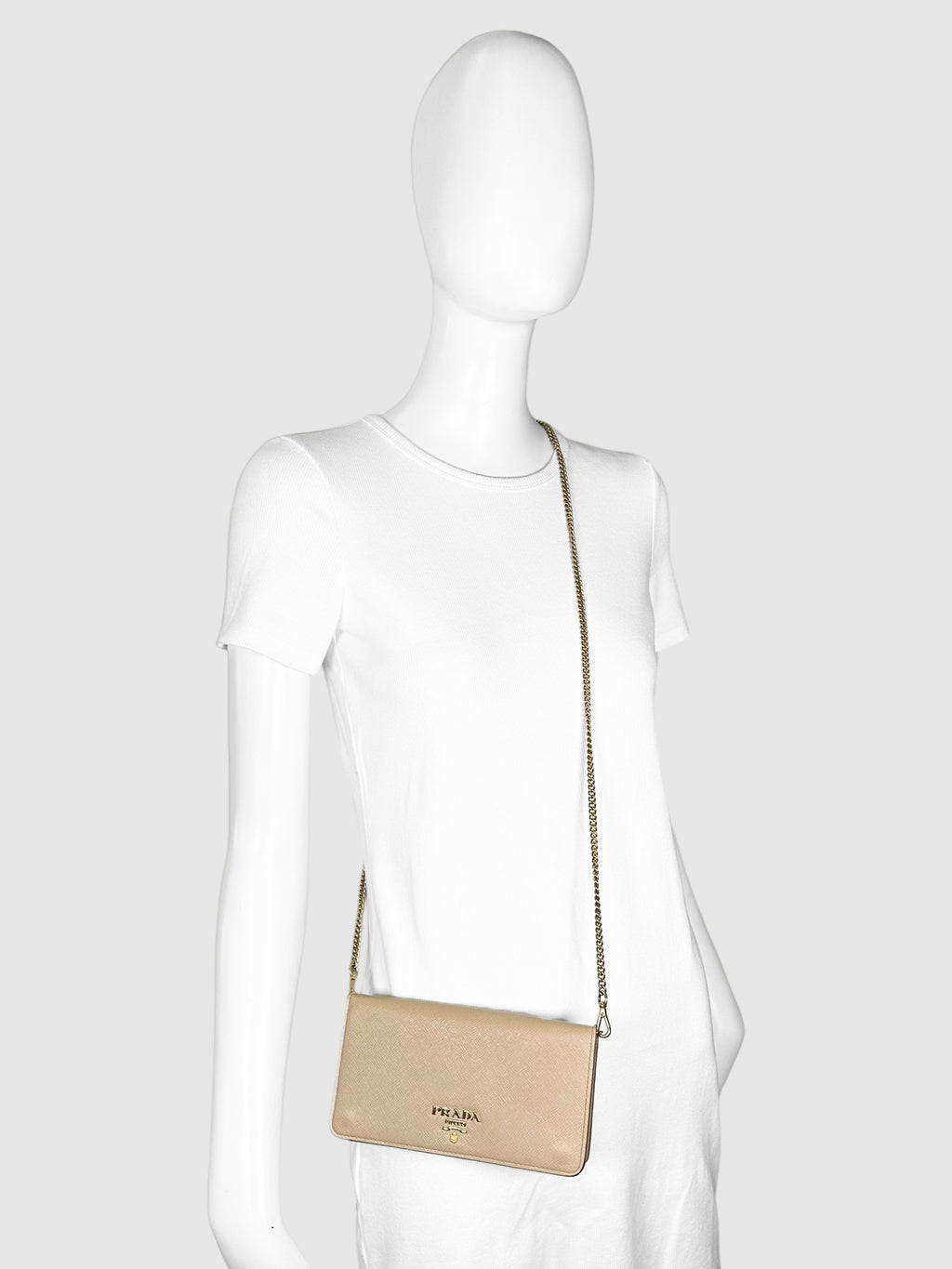 Prada Saffiano Flap Wallet on Chain Luxury Designer Resale Consignment Toronto