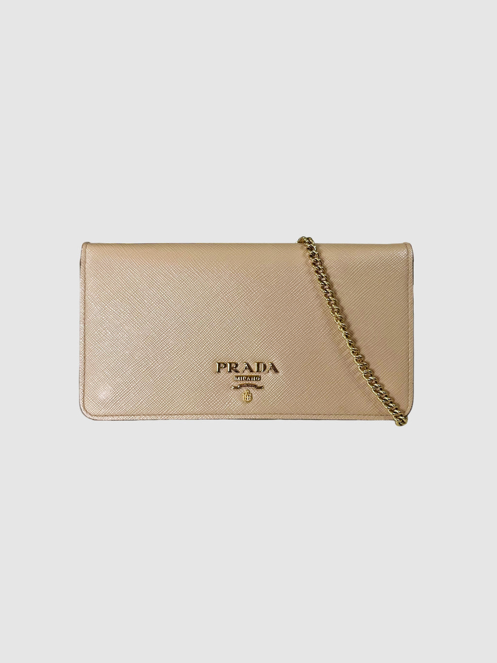 Prada Saffiano Flap Wallet on Chain Luxury Designer Resale Consignment Toronto