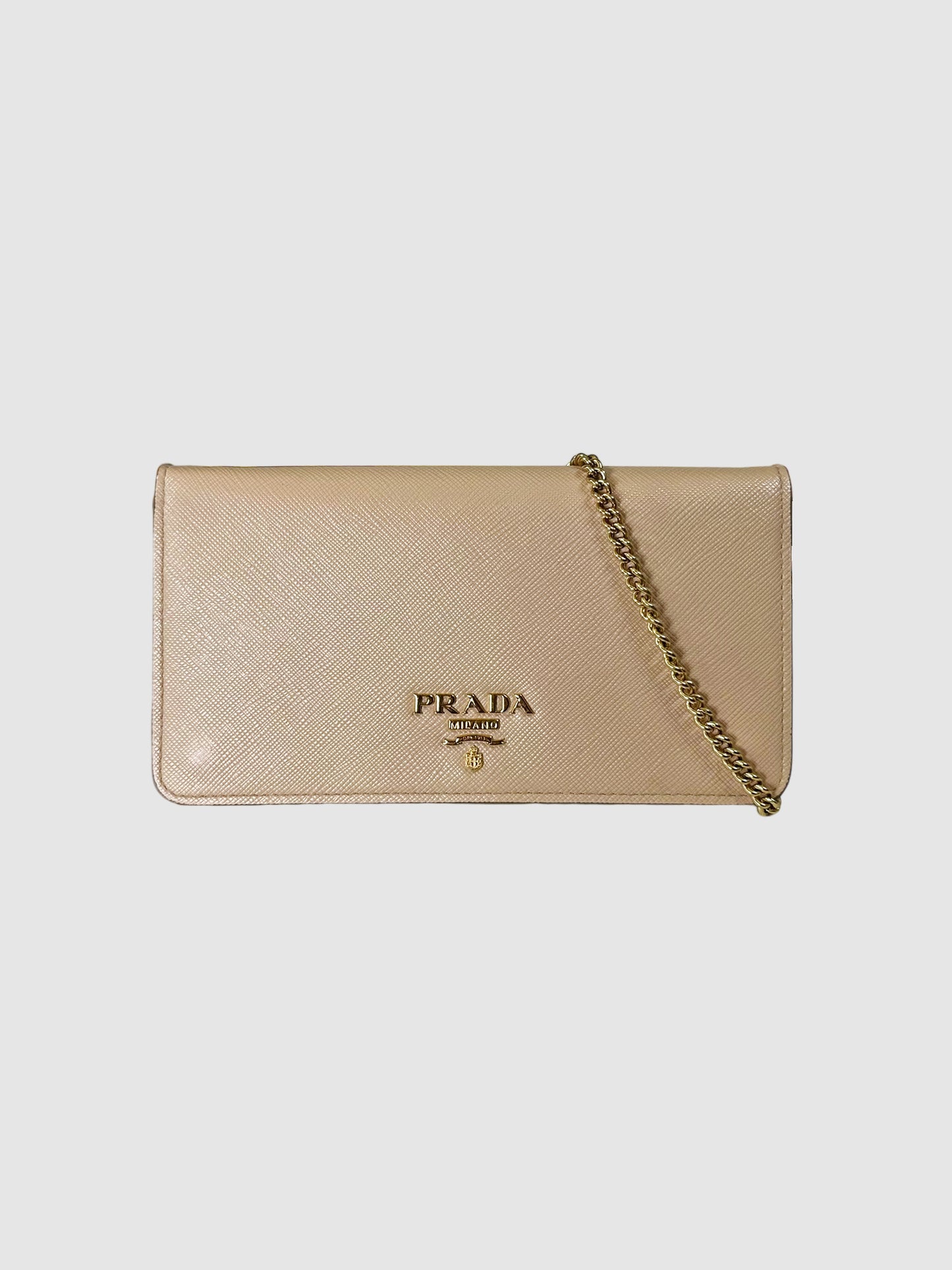 Saffiano Flap Wallet on Chain