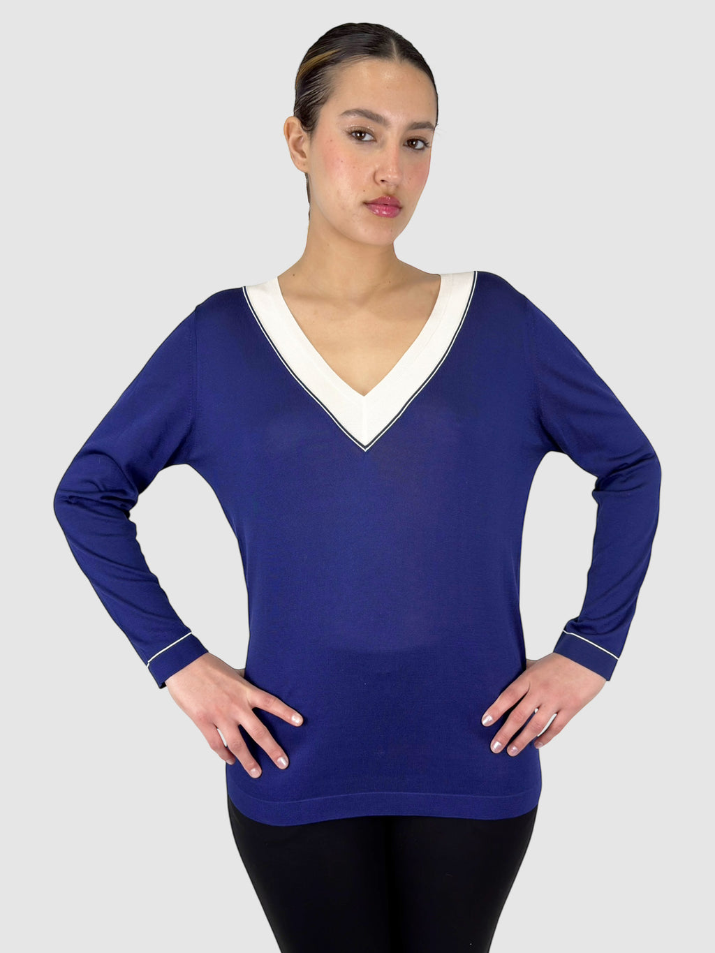 Knit V-Neck Sweater