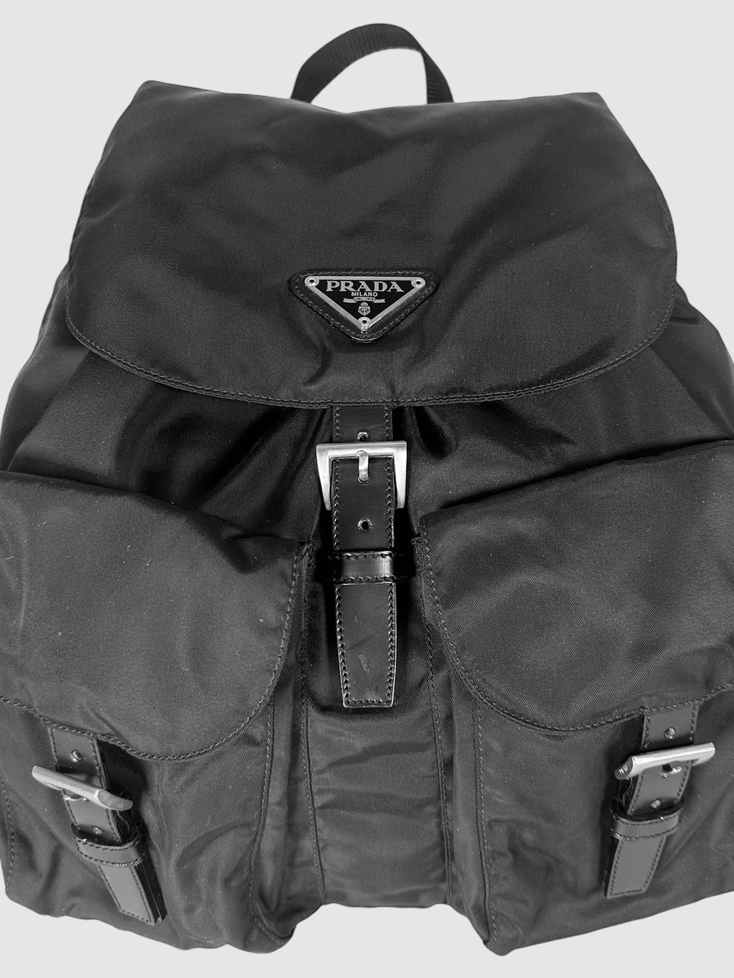 Medium Nylon Logo Backpack