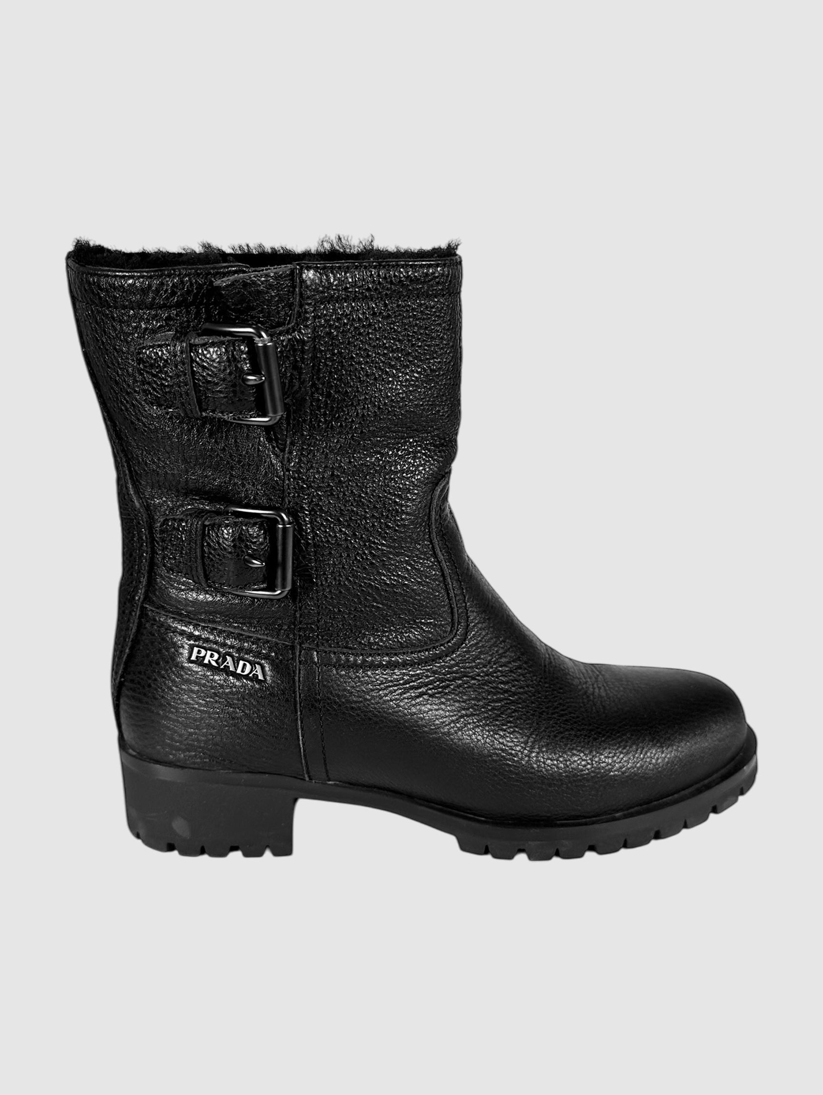 Buckle Detail Ankle Boots - Size 9