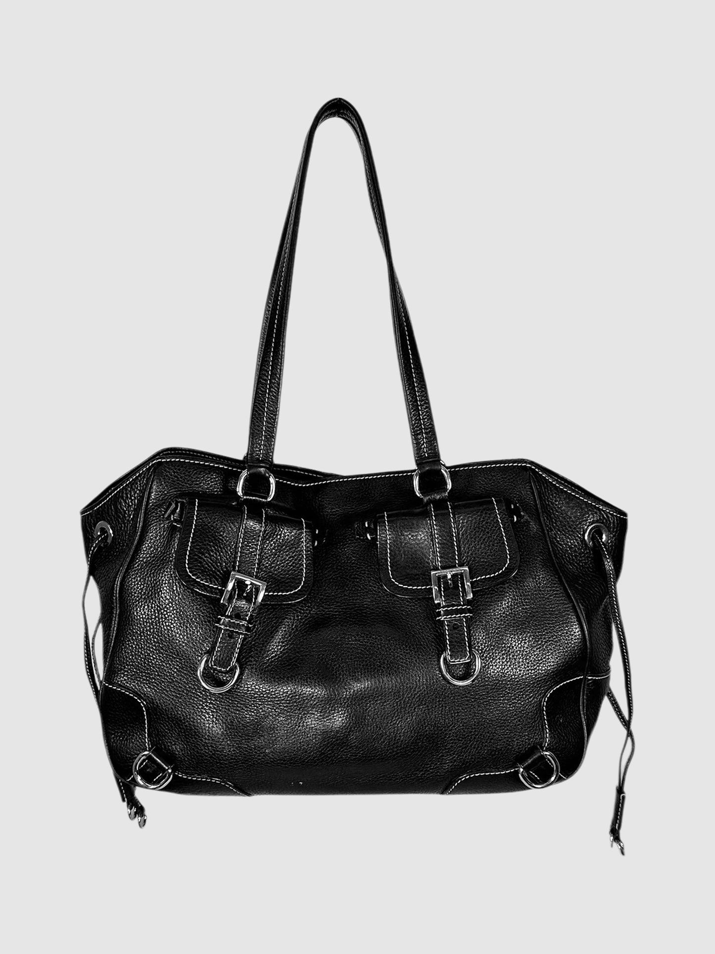 Quad Buckle Pocket Shoulder Bag