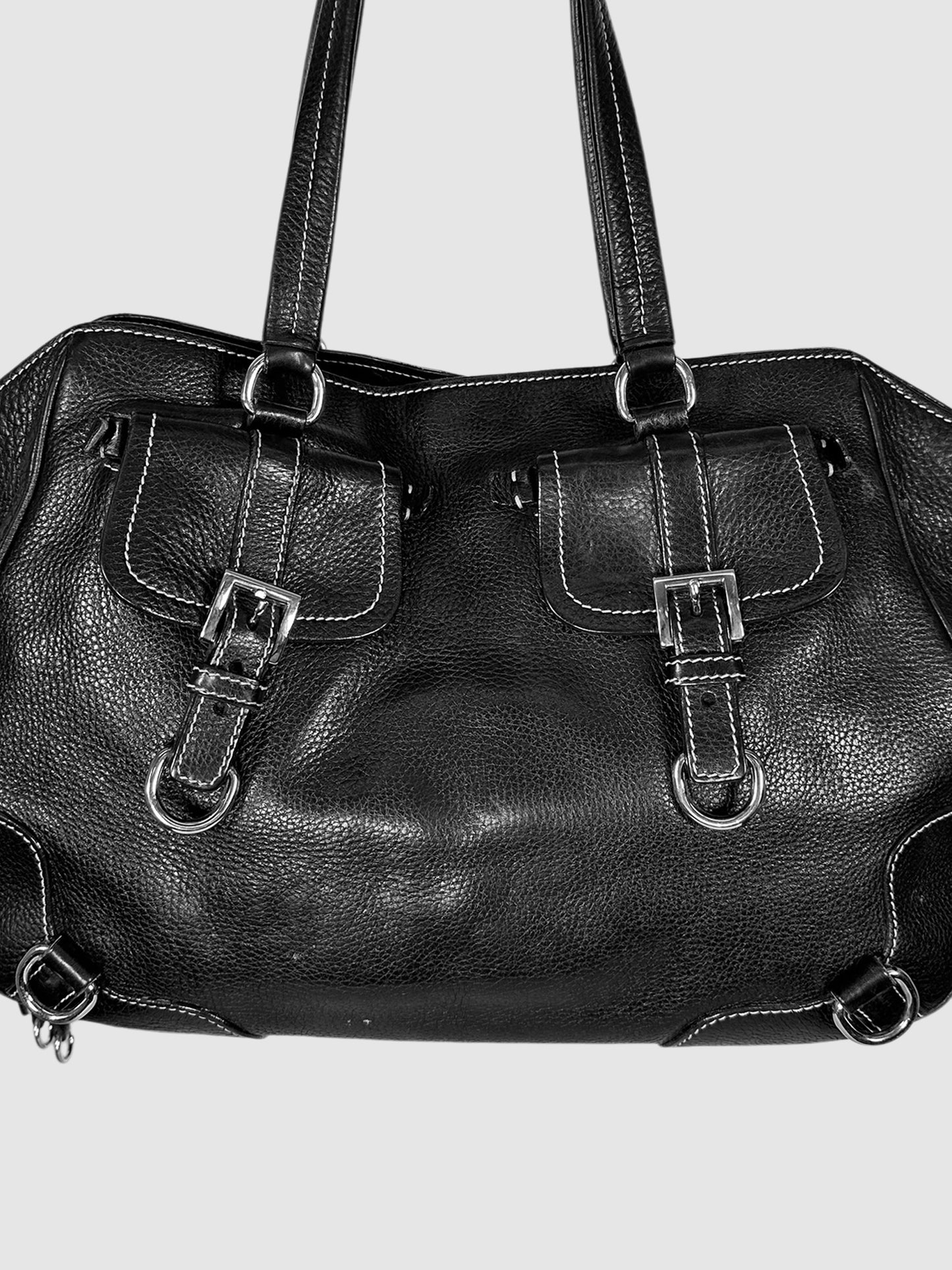 Quad Buckle Pocket Shoulder Bag