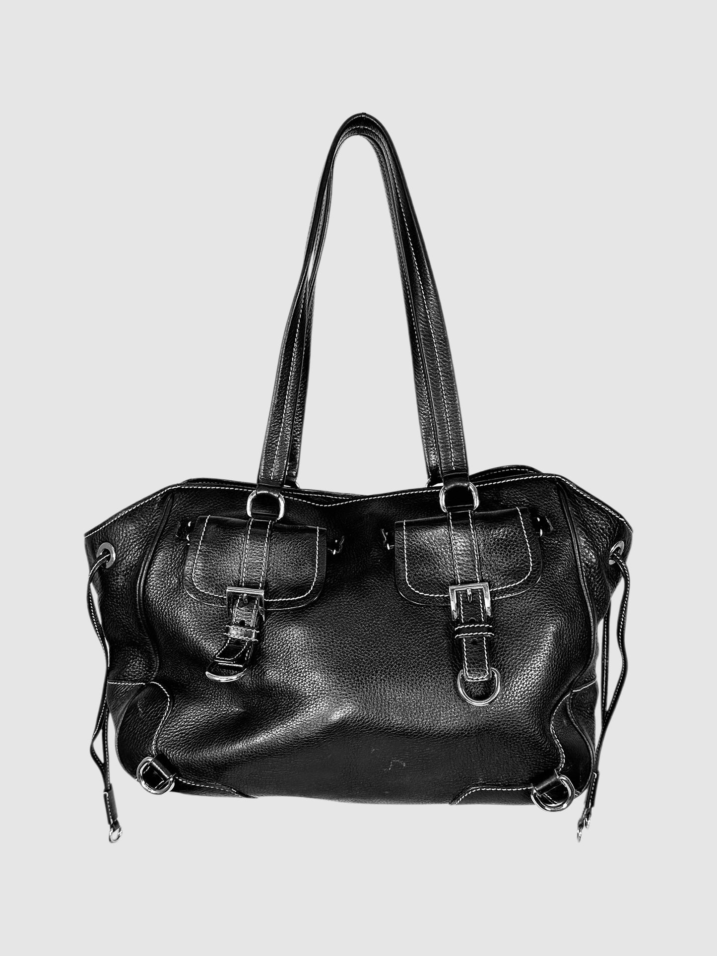 Quad Buckle Pocket Shoulder Bag