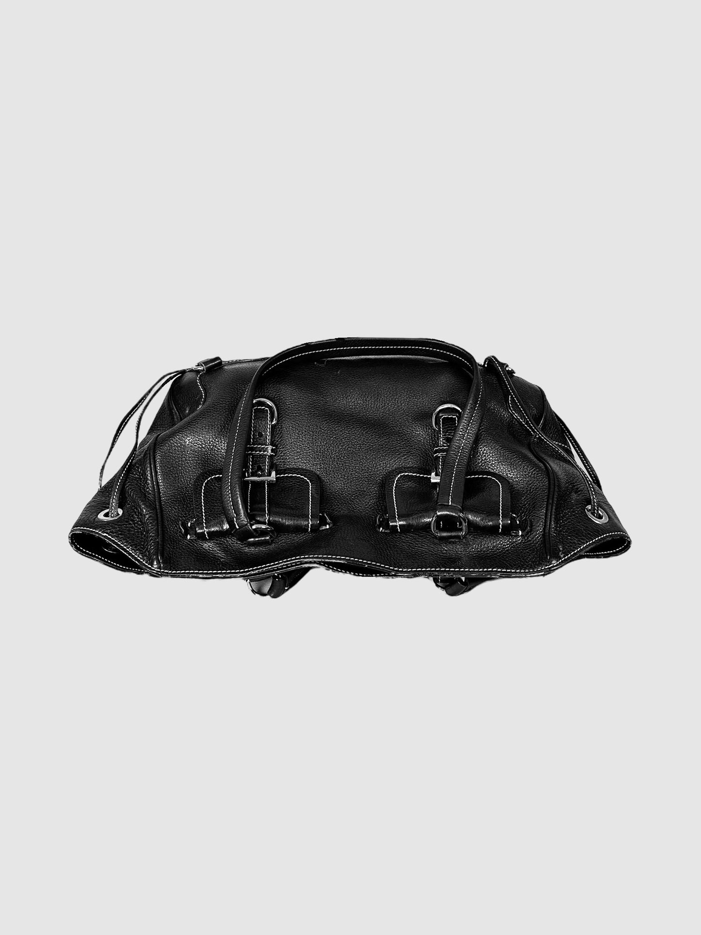 Quad Buckle Pocket Shoulder Bag