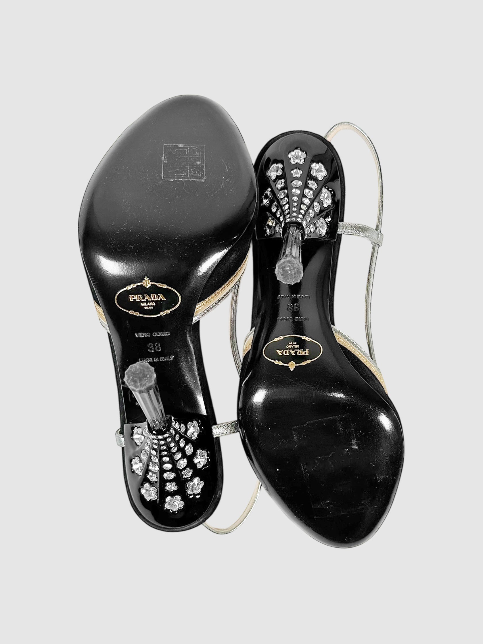 Embellished Slingback Pumps