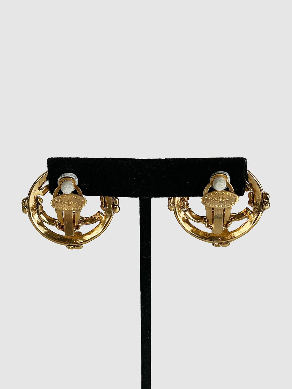 CC Round Clip-On Earrings